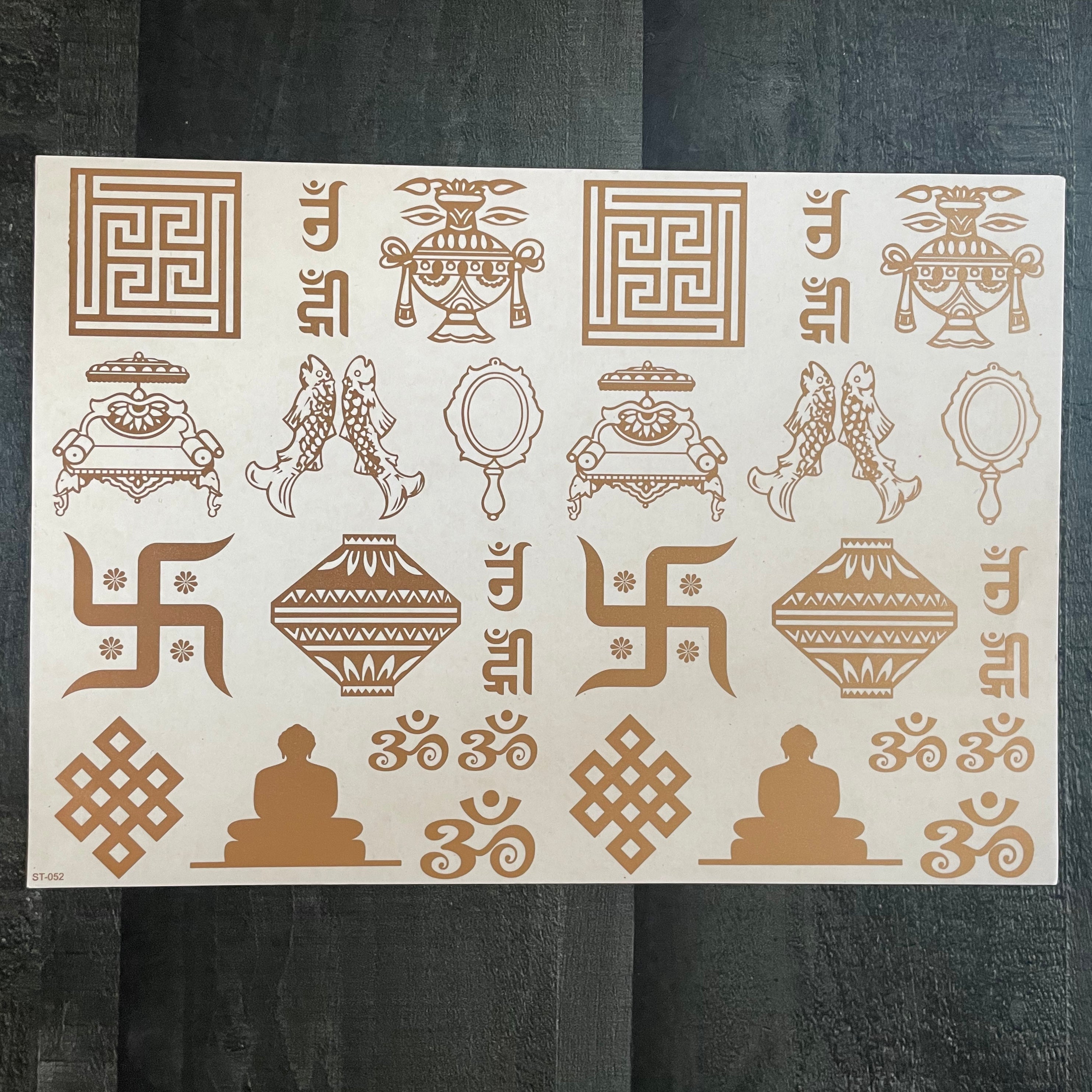 Astamangal embossed sticker 11 image 0