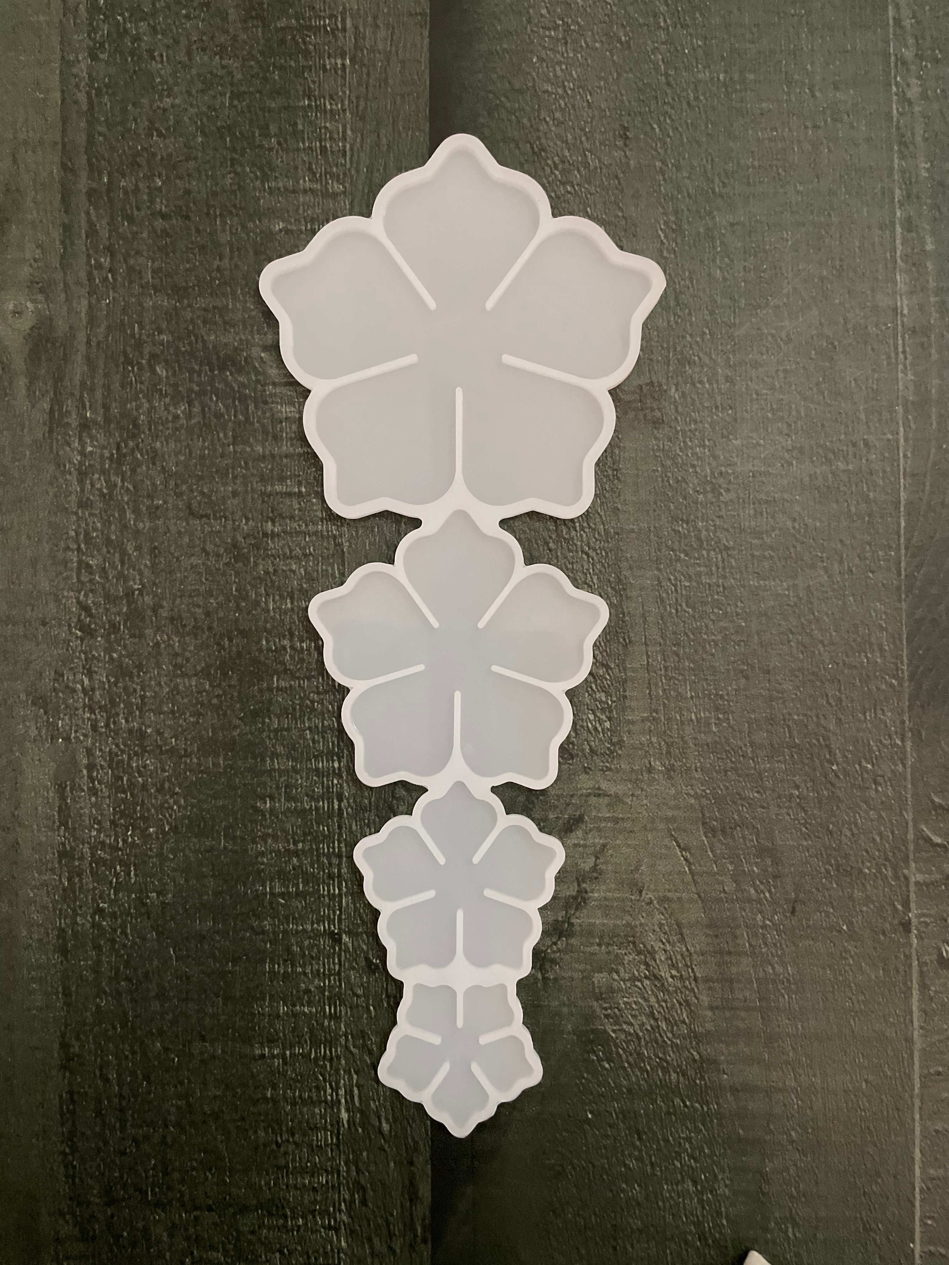 3d 4 Cavity 5 Kali Flower Mould image 0