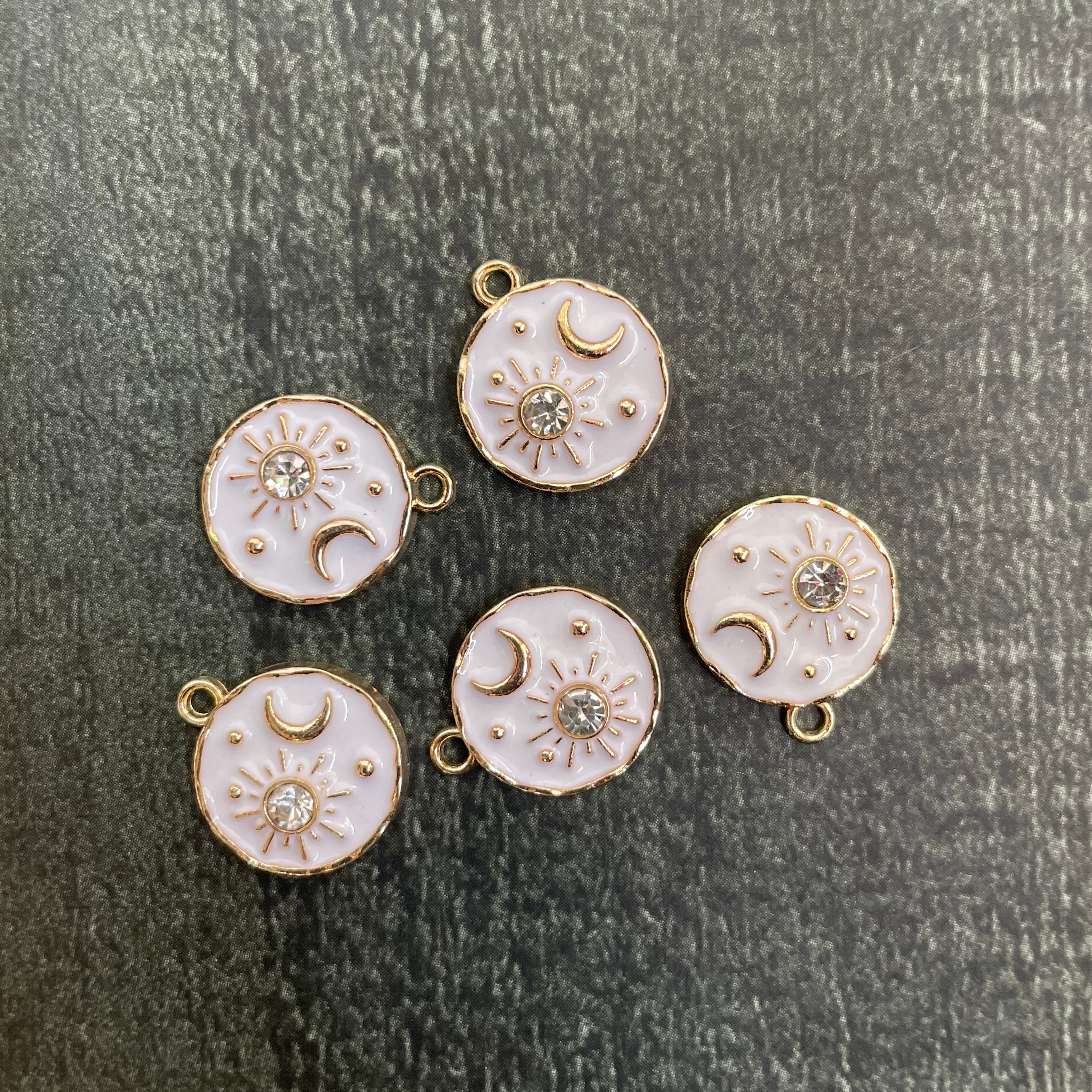 Sun moon round charm 45 image 0