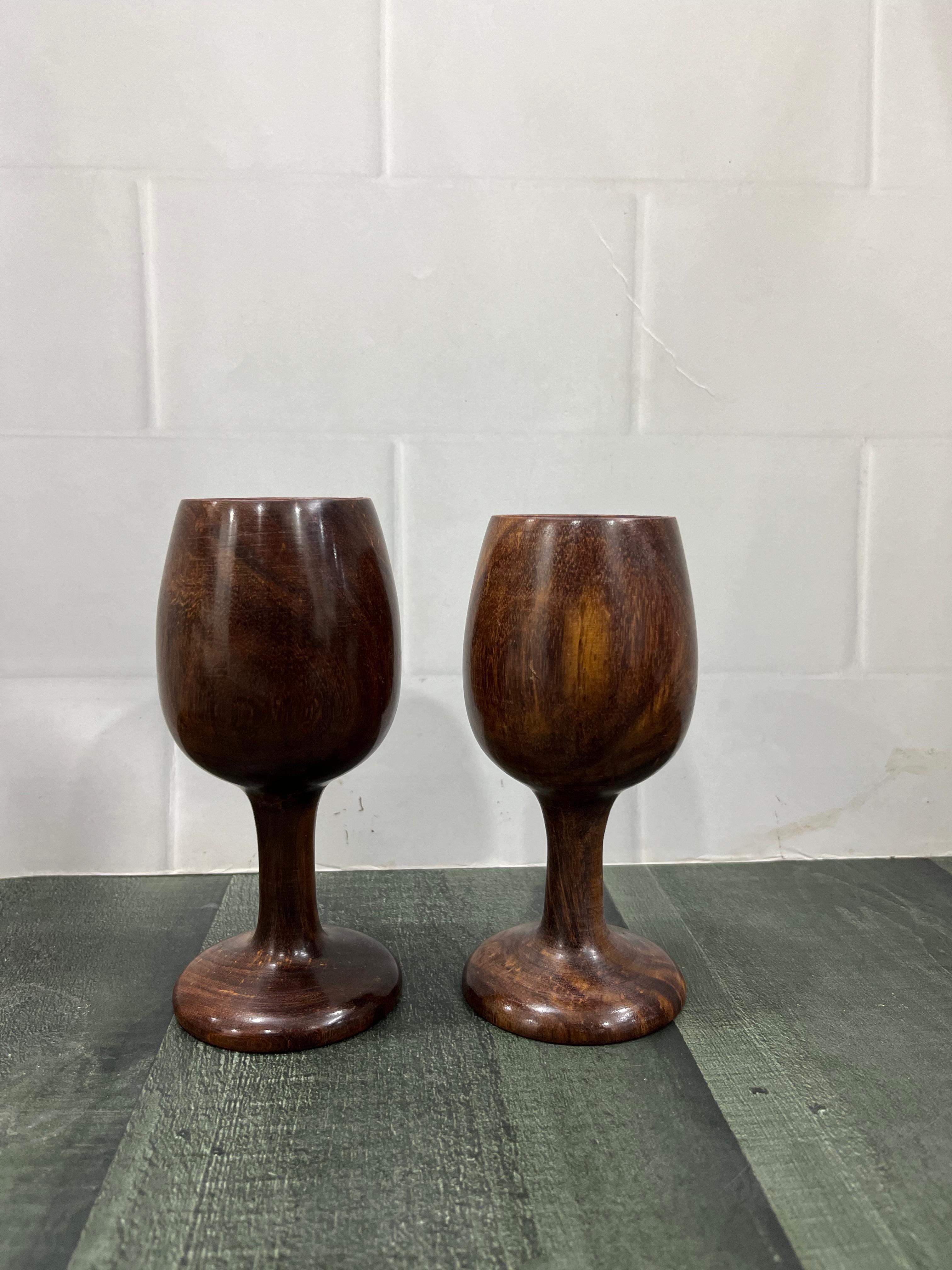 Wine Sheesham Glass Candle Base image 0