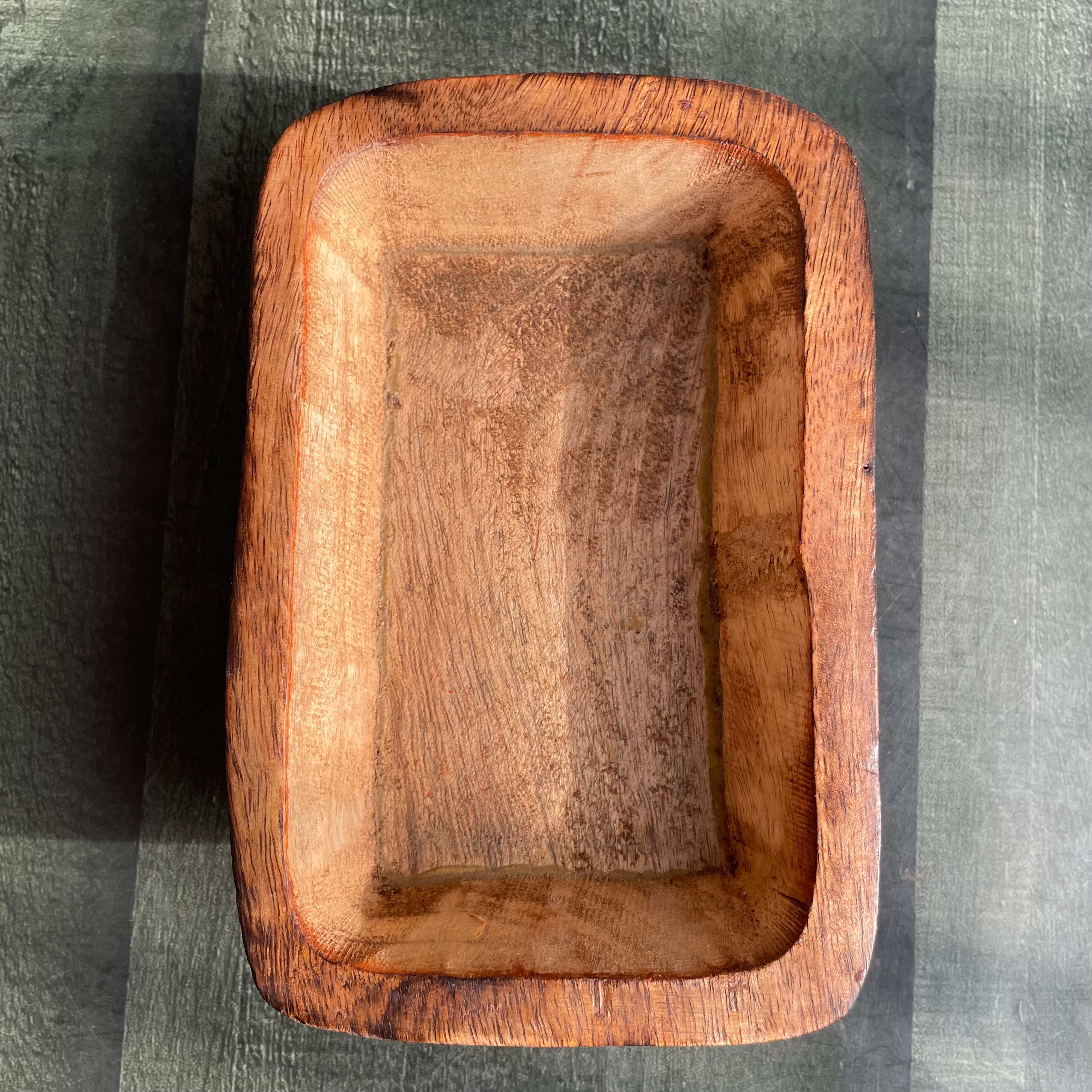 Wooden Candle Rectangle Bowl 6*4”  image 0
