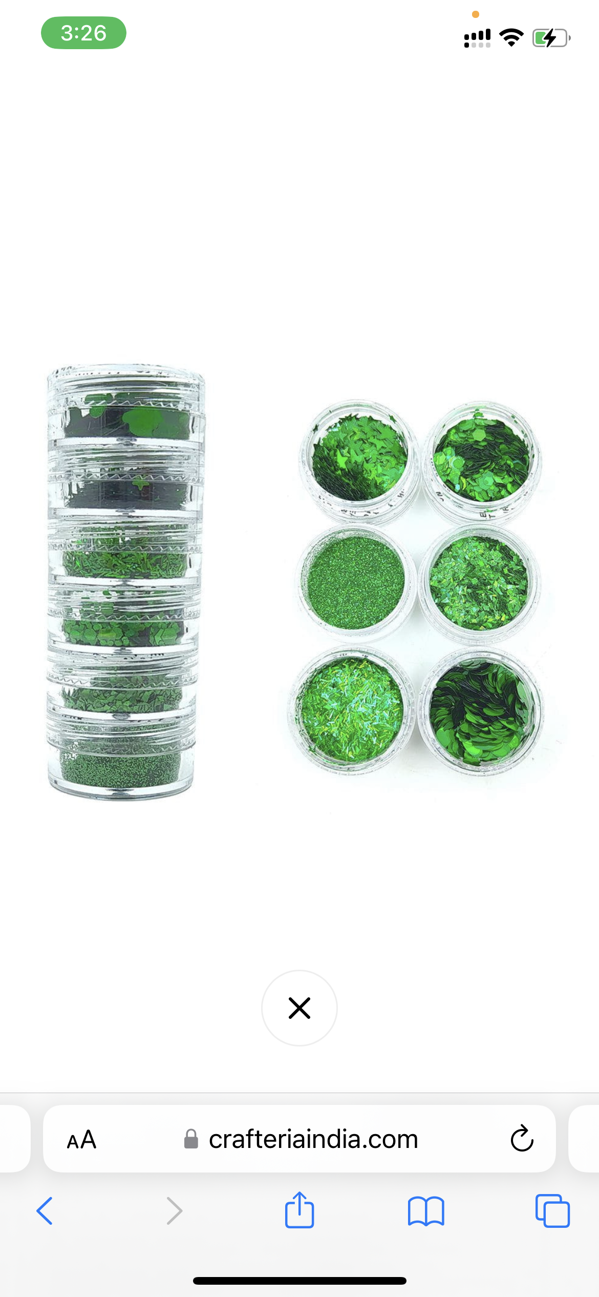 6 in 1 Glitter And Chunks Green image 0
