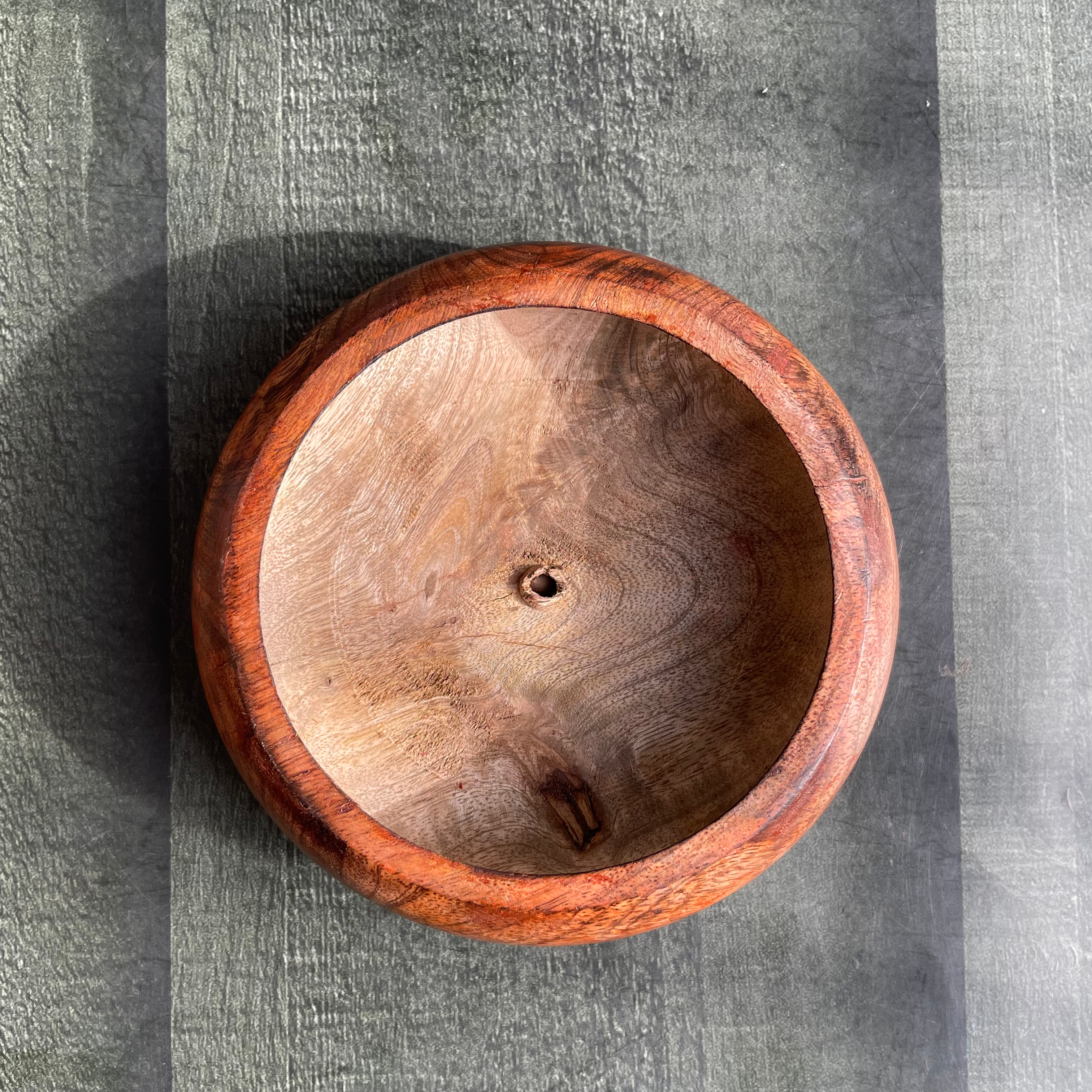 Wooden Candle Round Curve Bowl 5” image 0