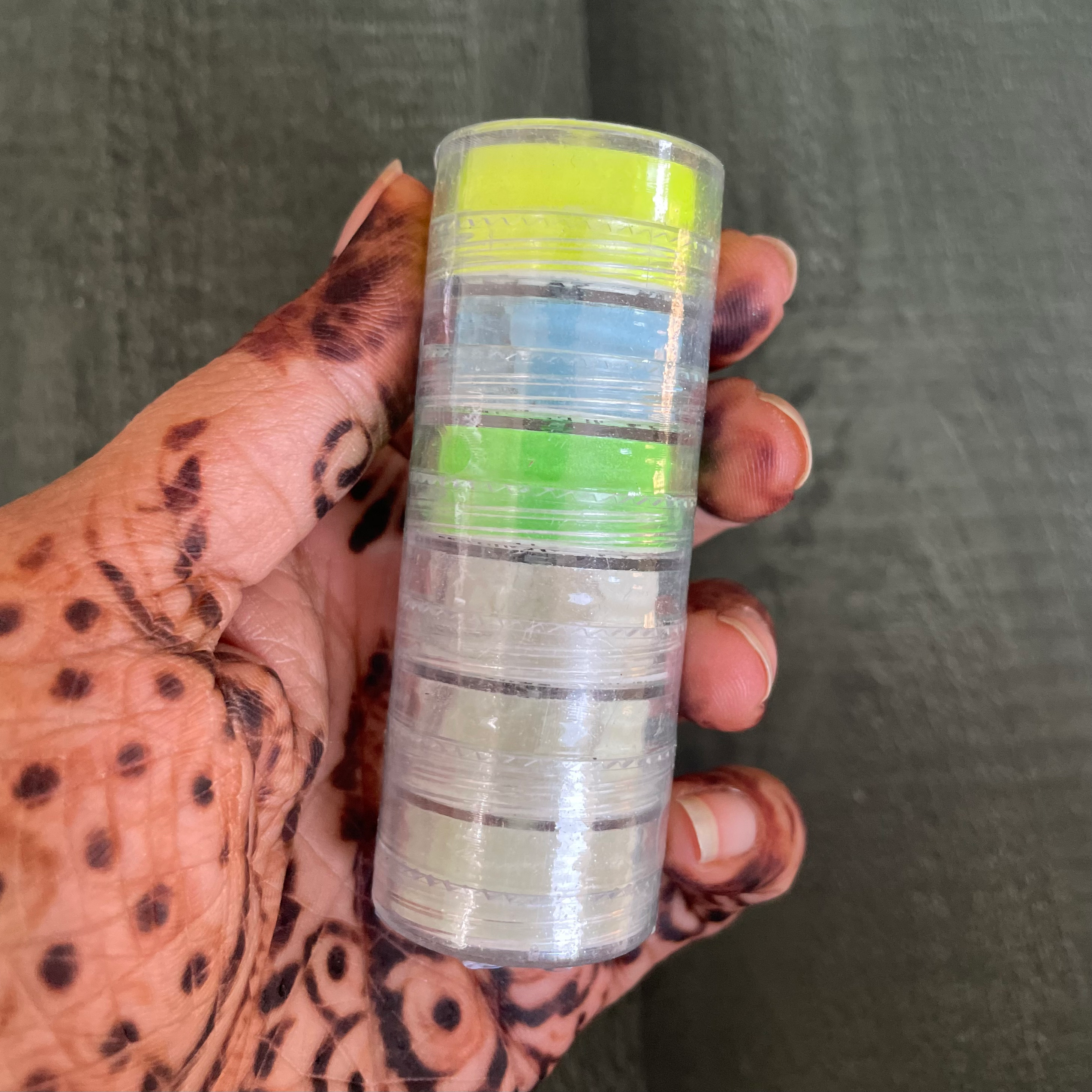 6 in 1 glow in dark mica powder set A image 1