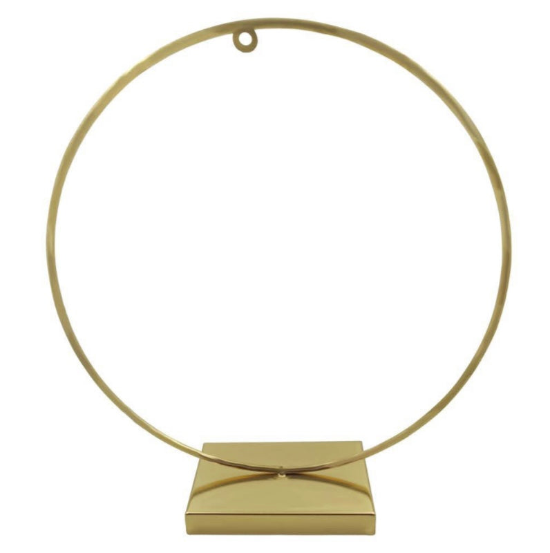 8" metal gold hanging hoop image 0