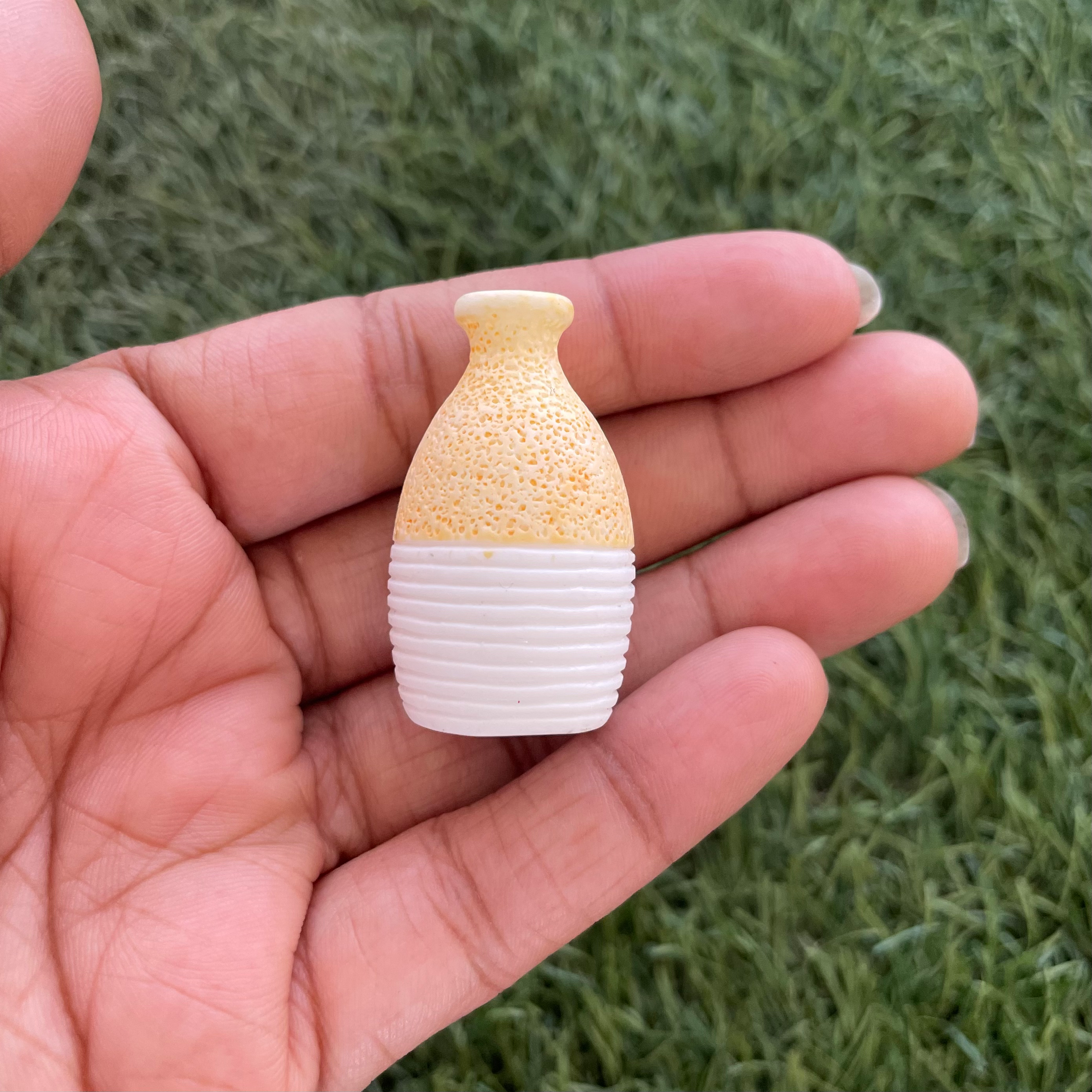 Vase Orange with White Miniature 137 image 1