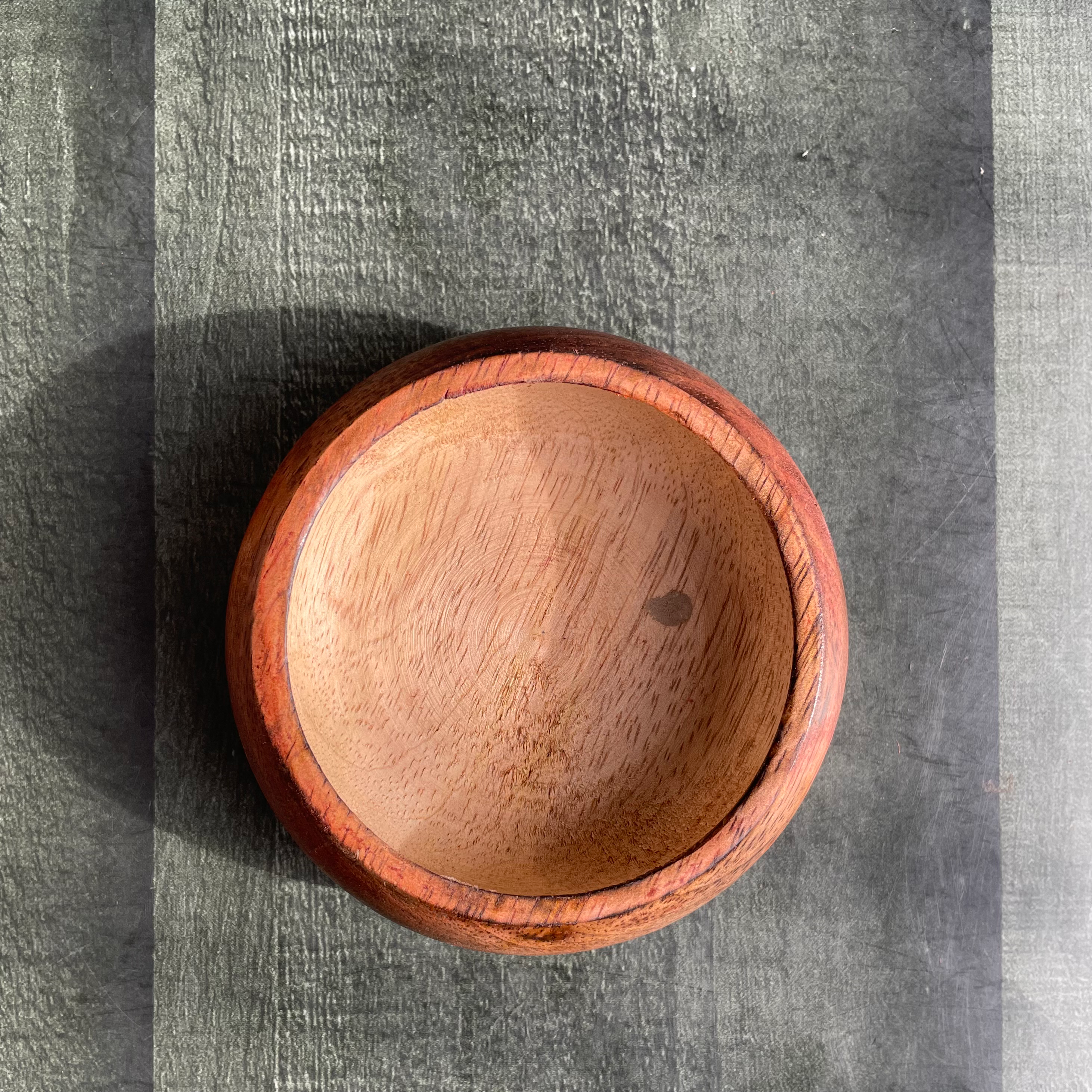 Wooden Candle Round Curve Bowl 4” image 0