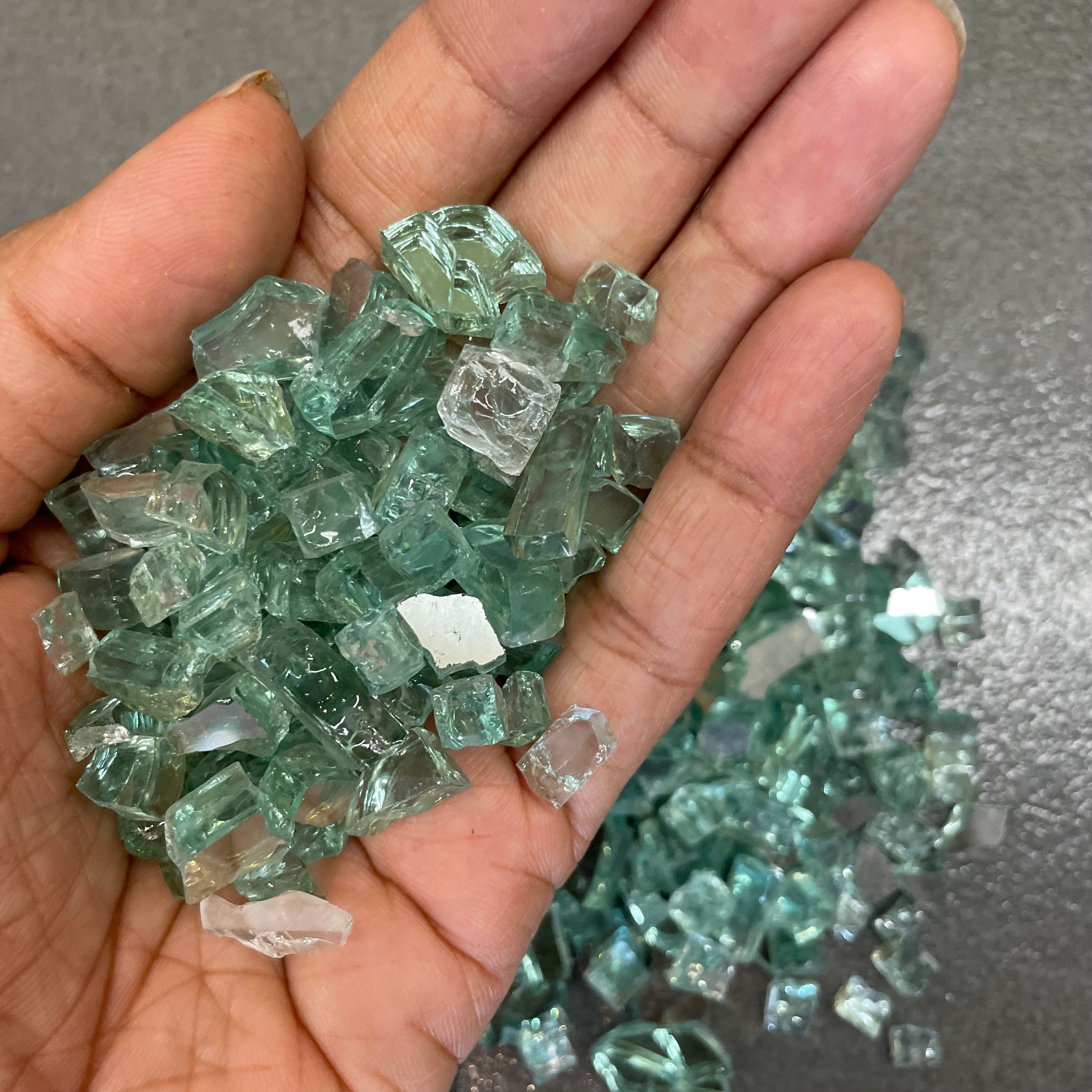 Light Green Firepit Glass Stone 9 image 0