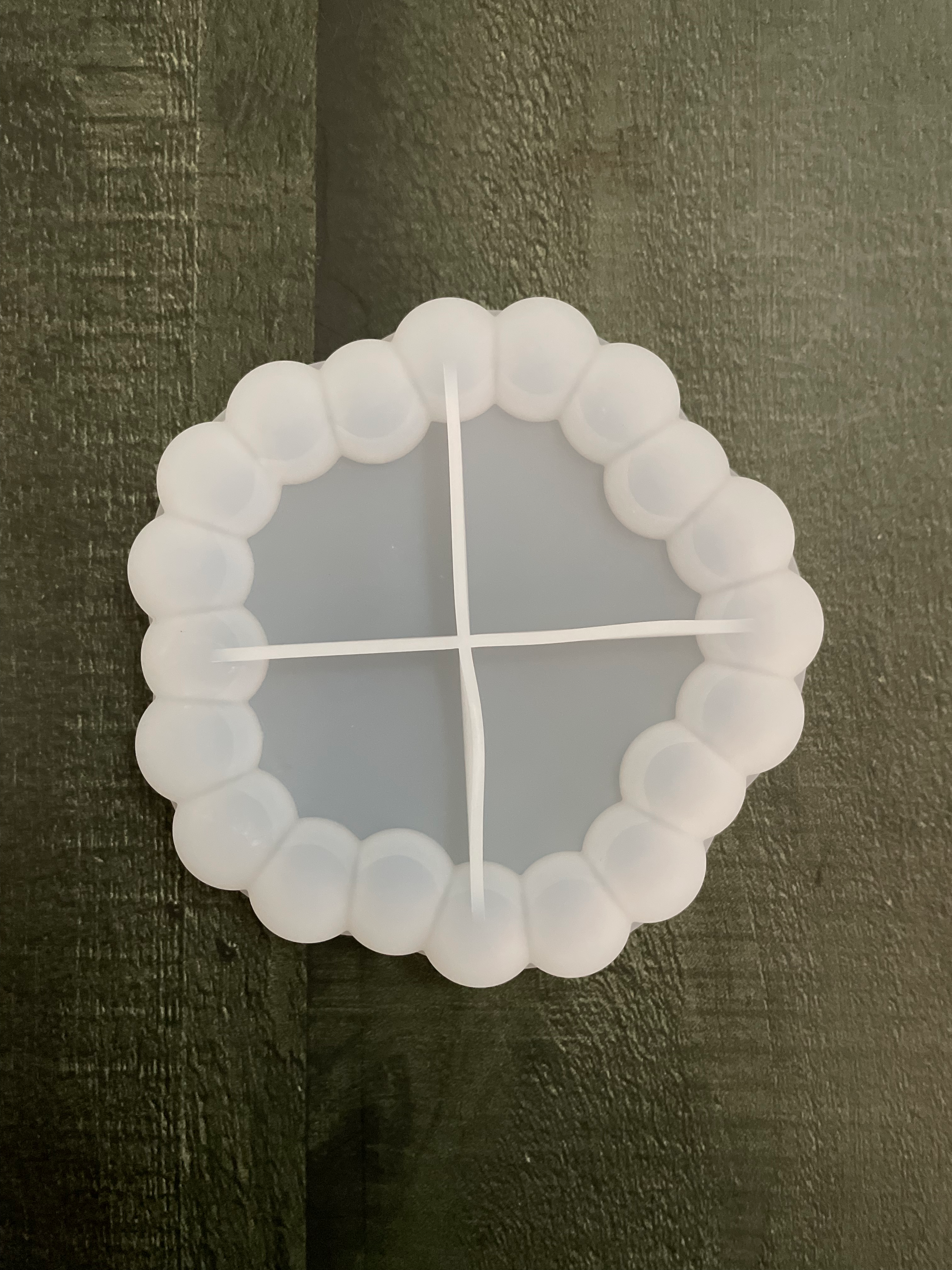 Flower shape with Round Bubble Border Mould image 0