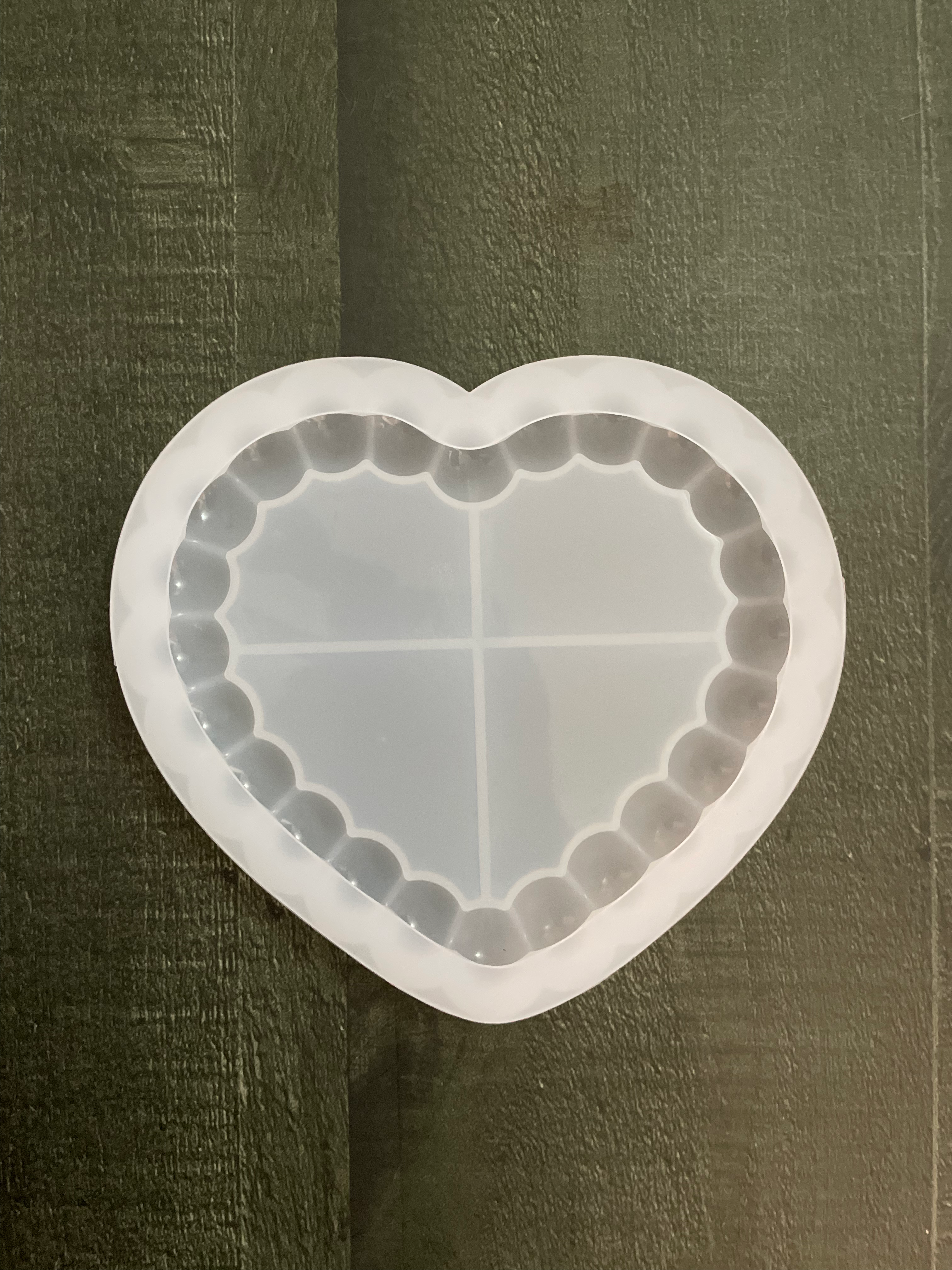 Heart shape with Round Bubble Border Mould image 1