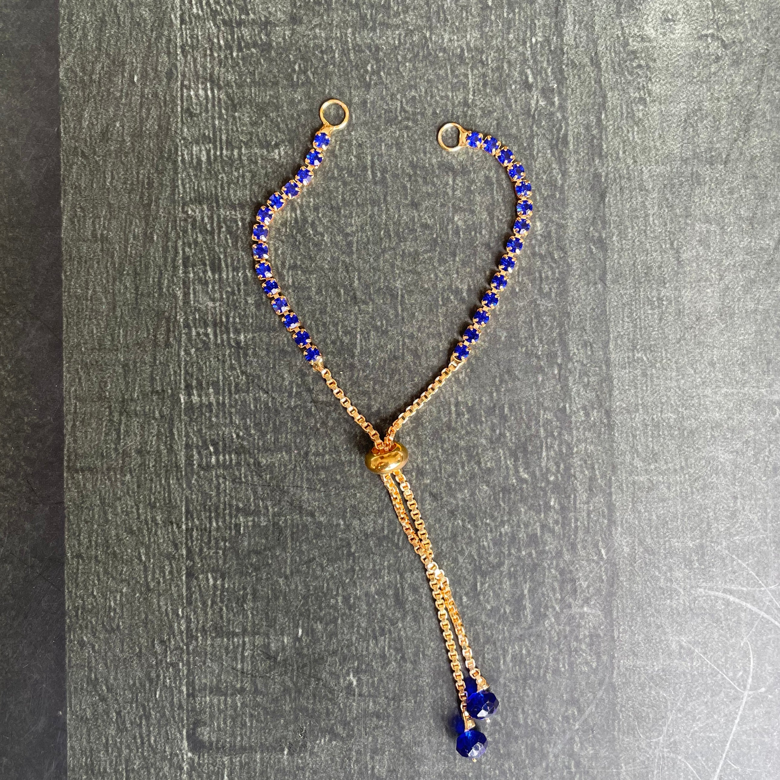Blue Diamond Bracelet & Rakhi Chain image 0