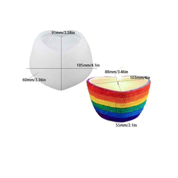 Heart Trinket Bowl Mould image 0