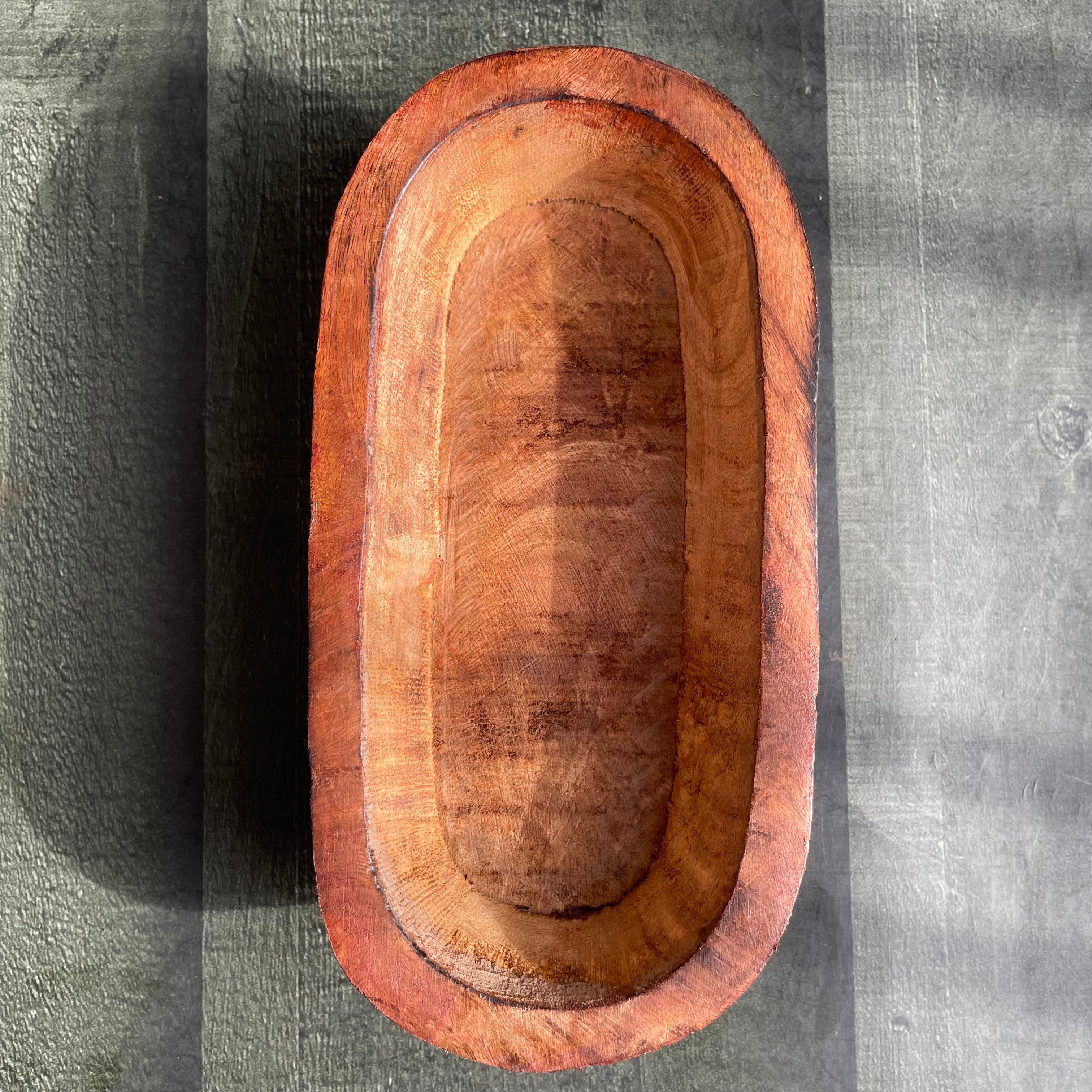Wooden Candle Oval Boat Bowl 8*4” image 0