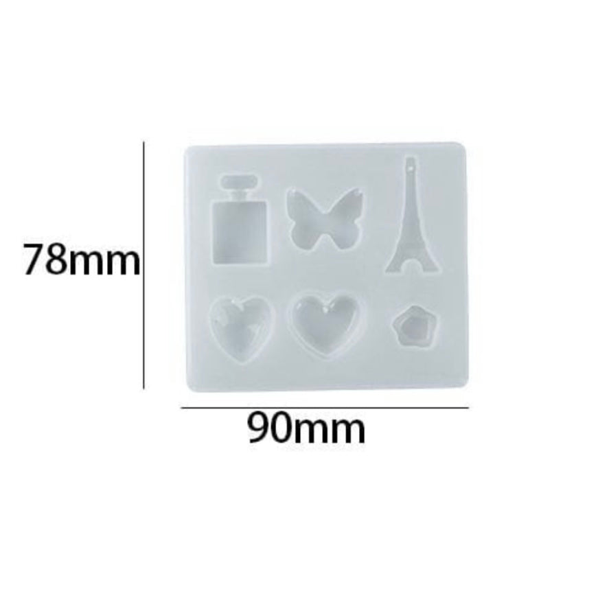 6 Cavity Jewellery & Keychain Mould image 1