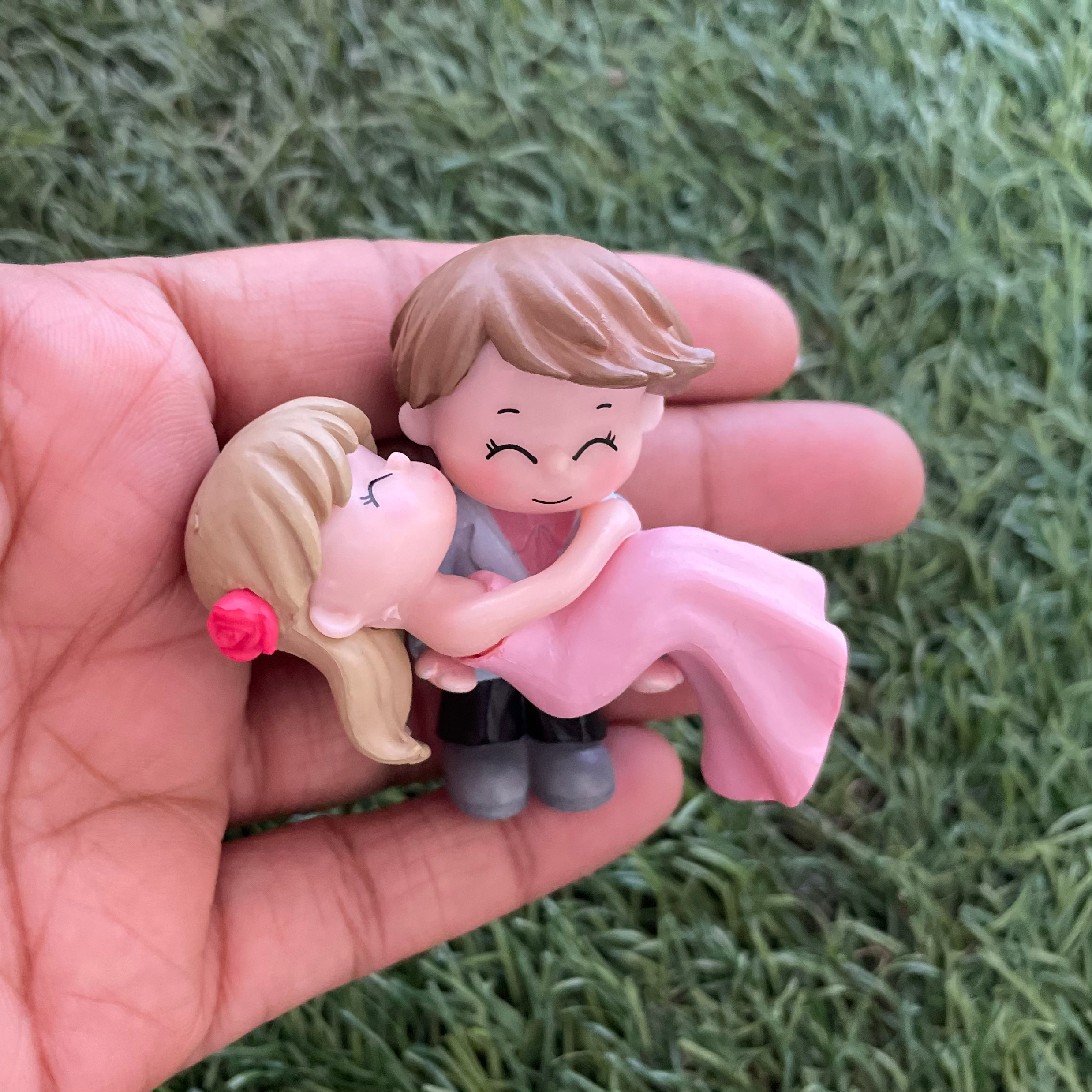 Bride Kissing Groom Romantic Couple A Miniature 129 image 1