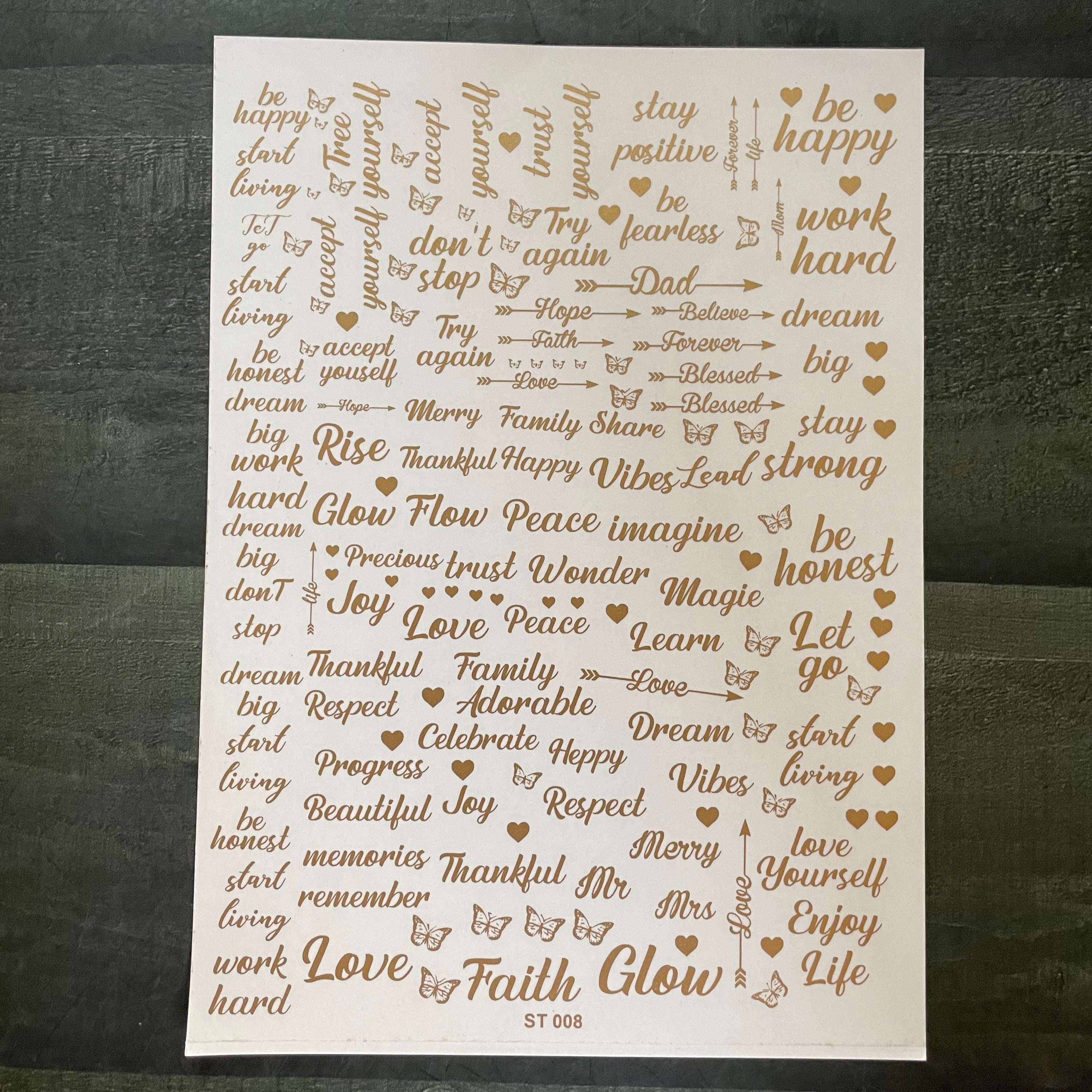 Mix quotes embossed sticker 25 image 0