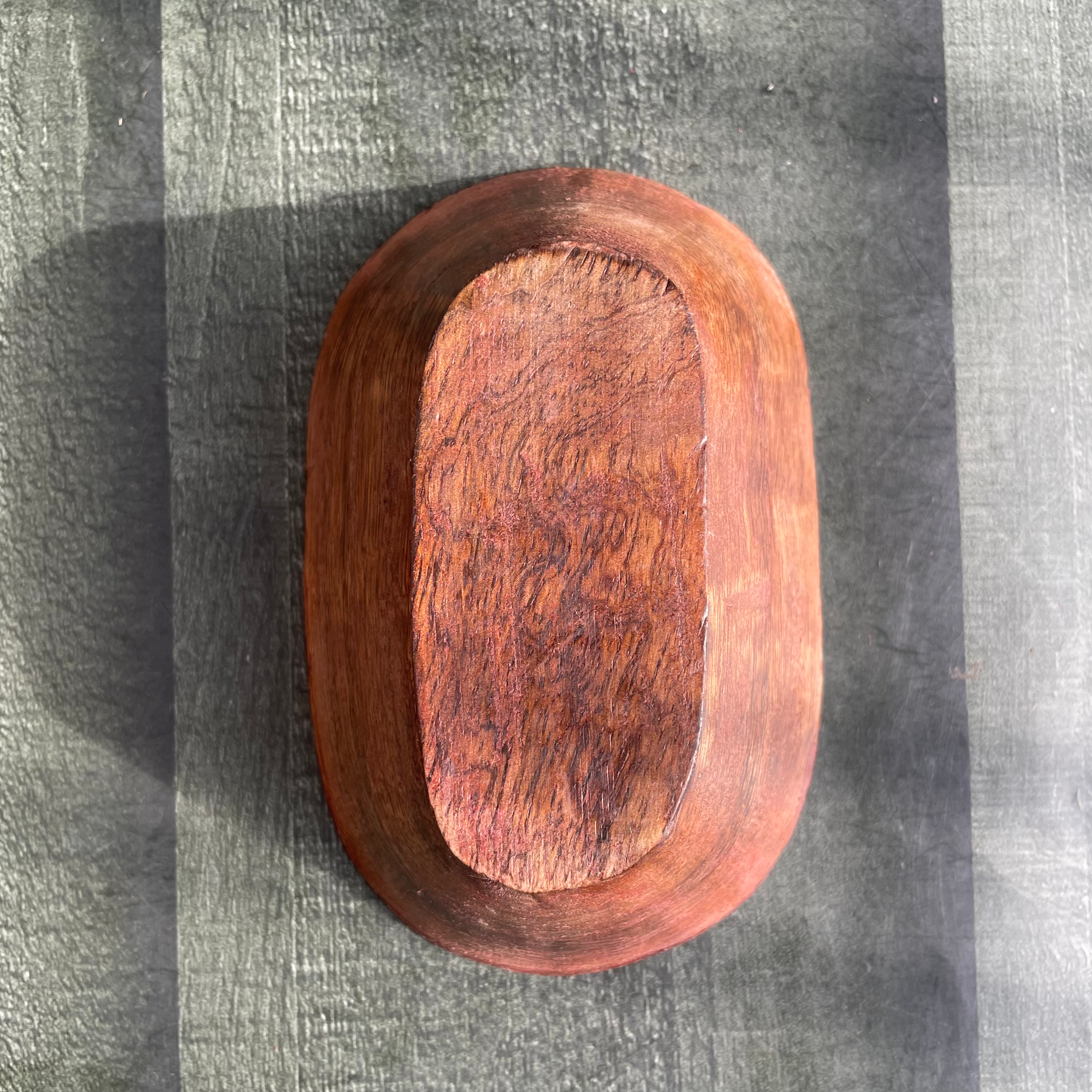 Wooden Candle Oval Boat Bowl 6*4” image 1