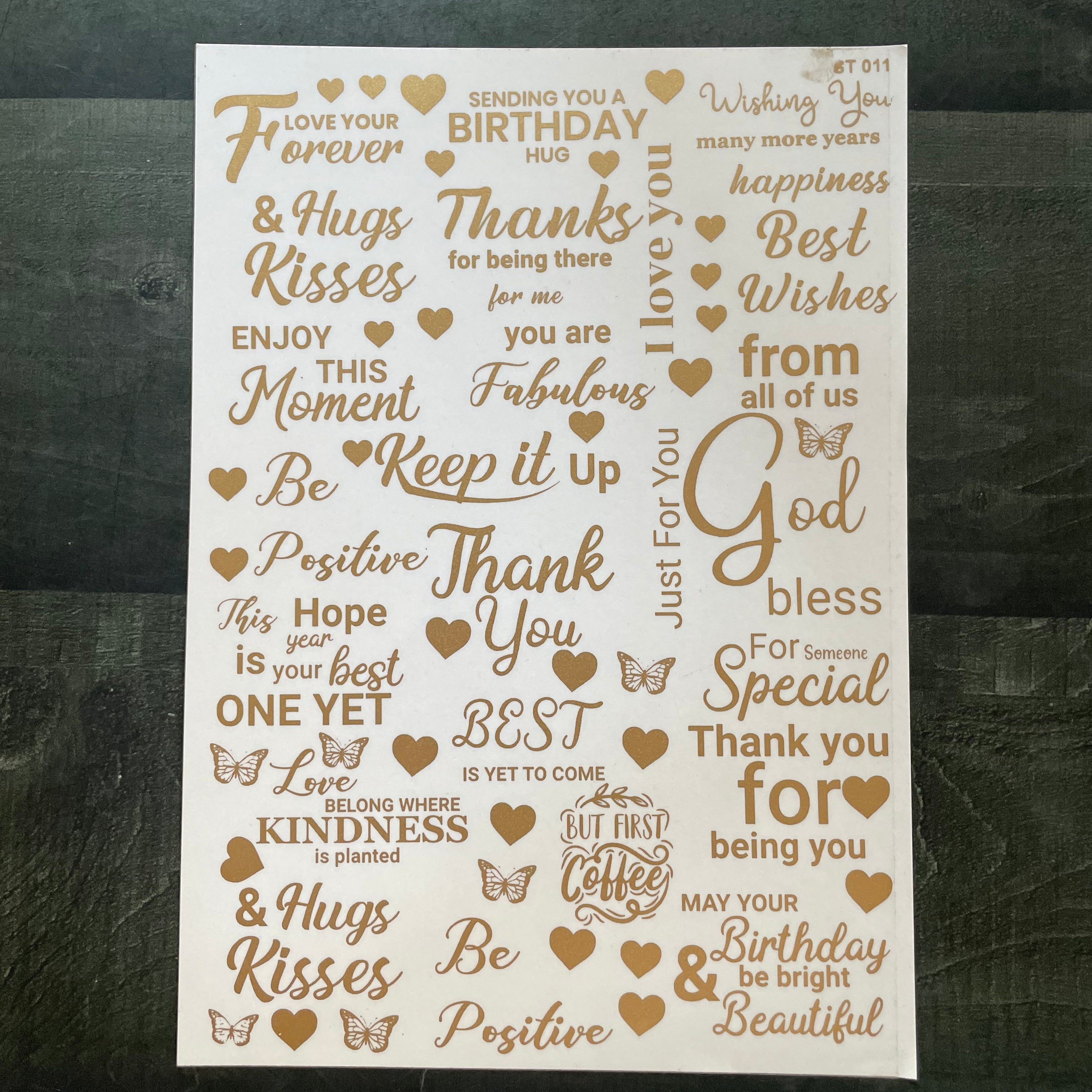 Love embossed sticker 7 image 0