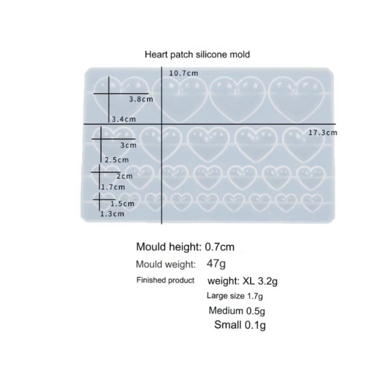 25 Cavity Heart Mould image 1