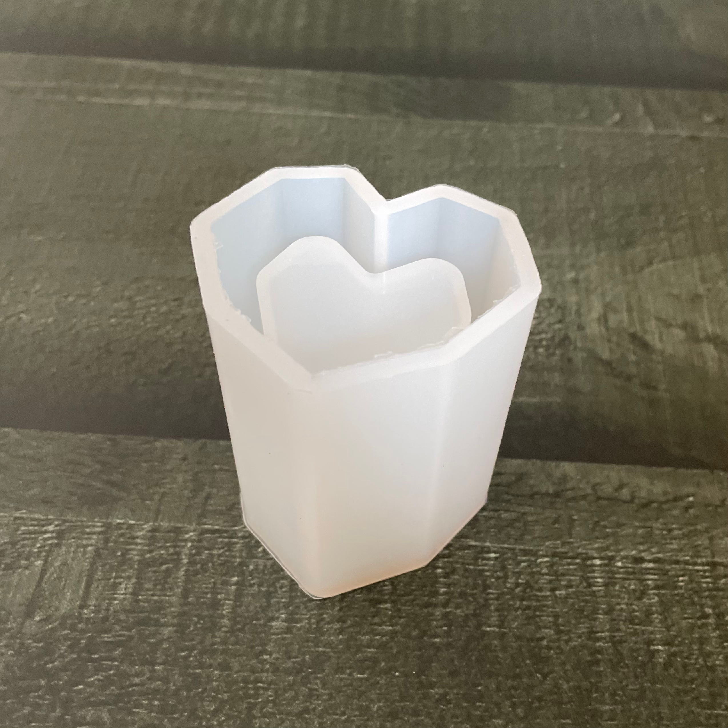 Pen stand mould heart shape image 0