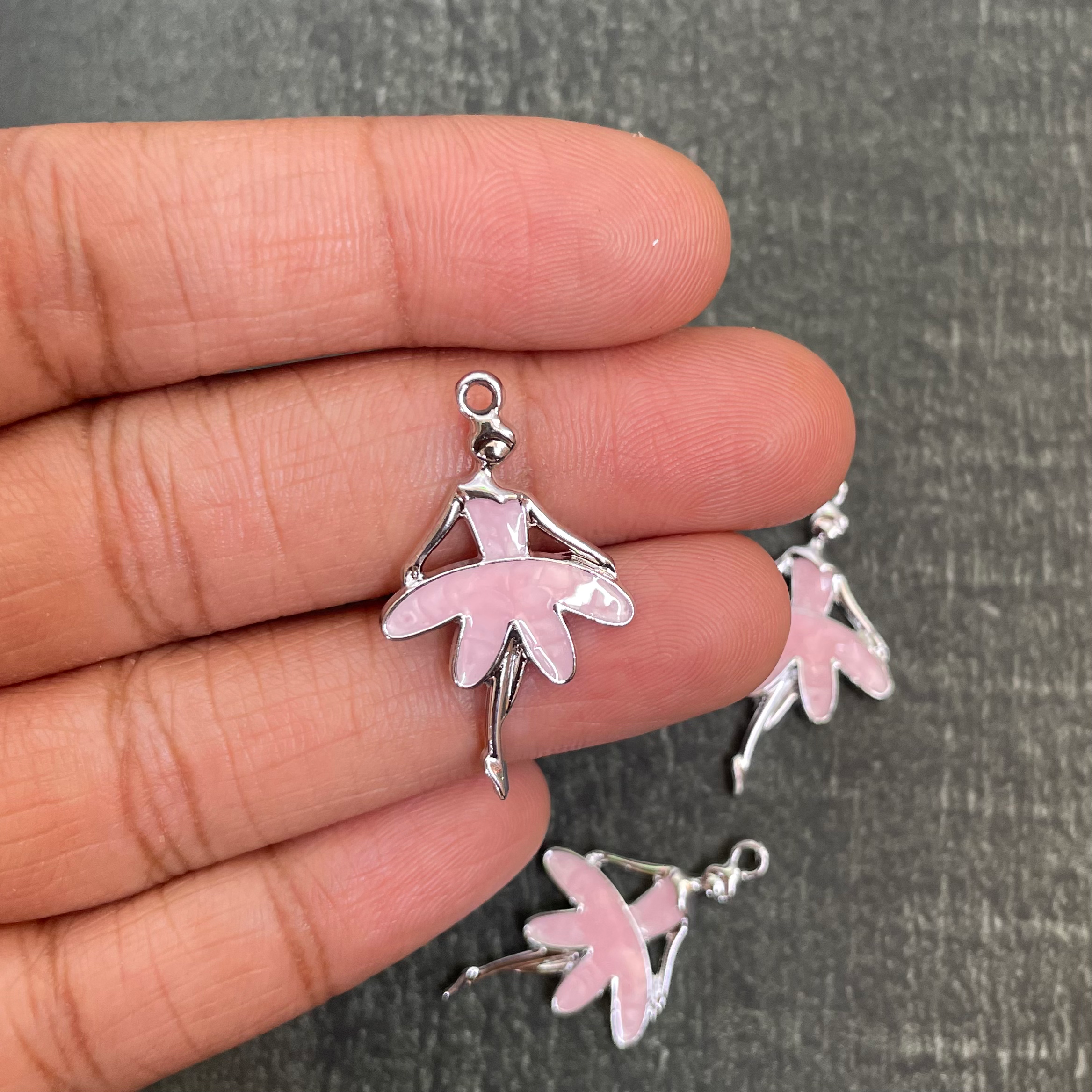 Silver damcing girl charm 9 image 1