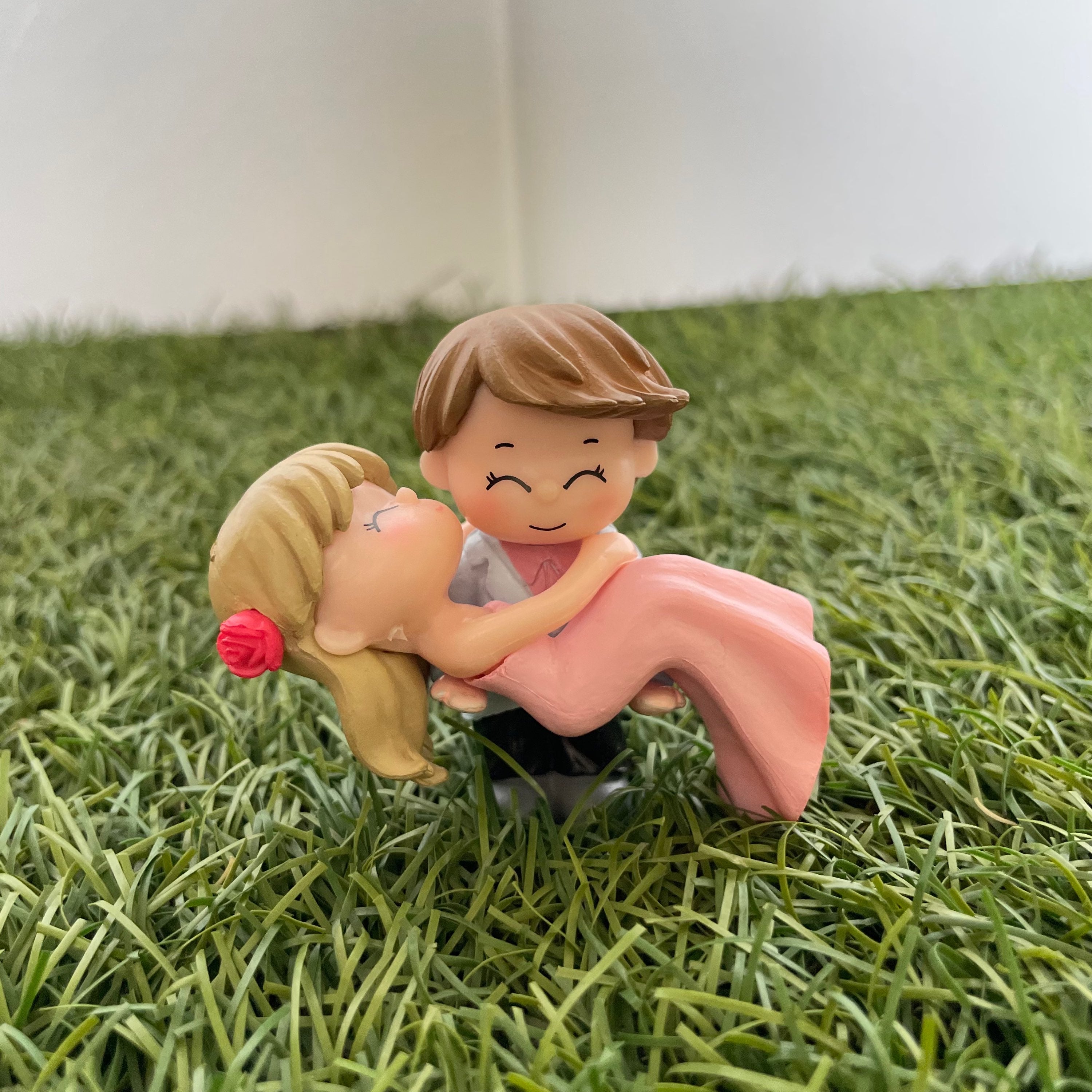 Bride Kissing Groom Romantic Couple A Miniature 129 image 0
