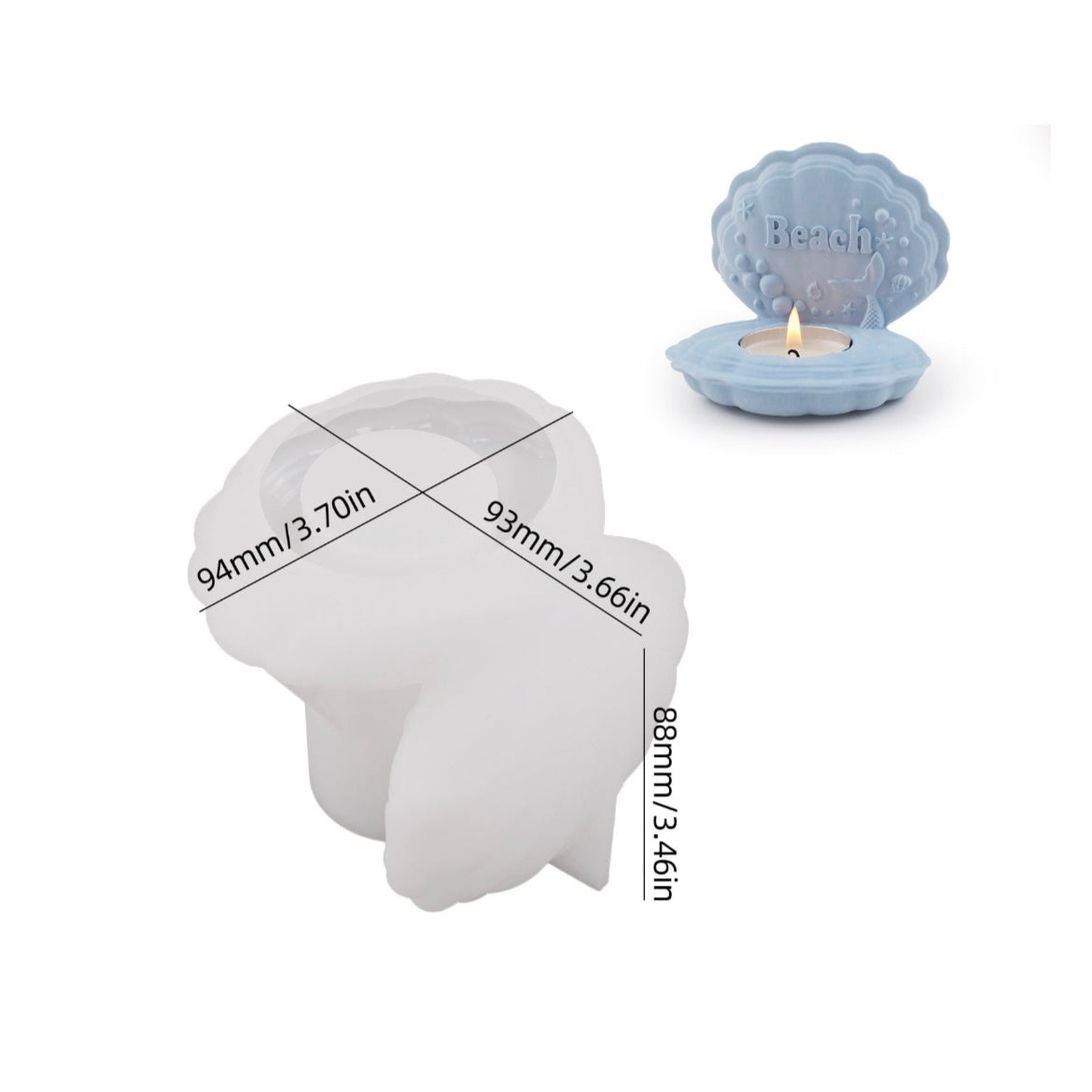Shell Shape Candle T-Light Mould