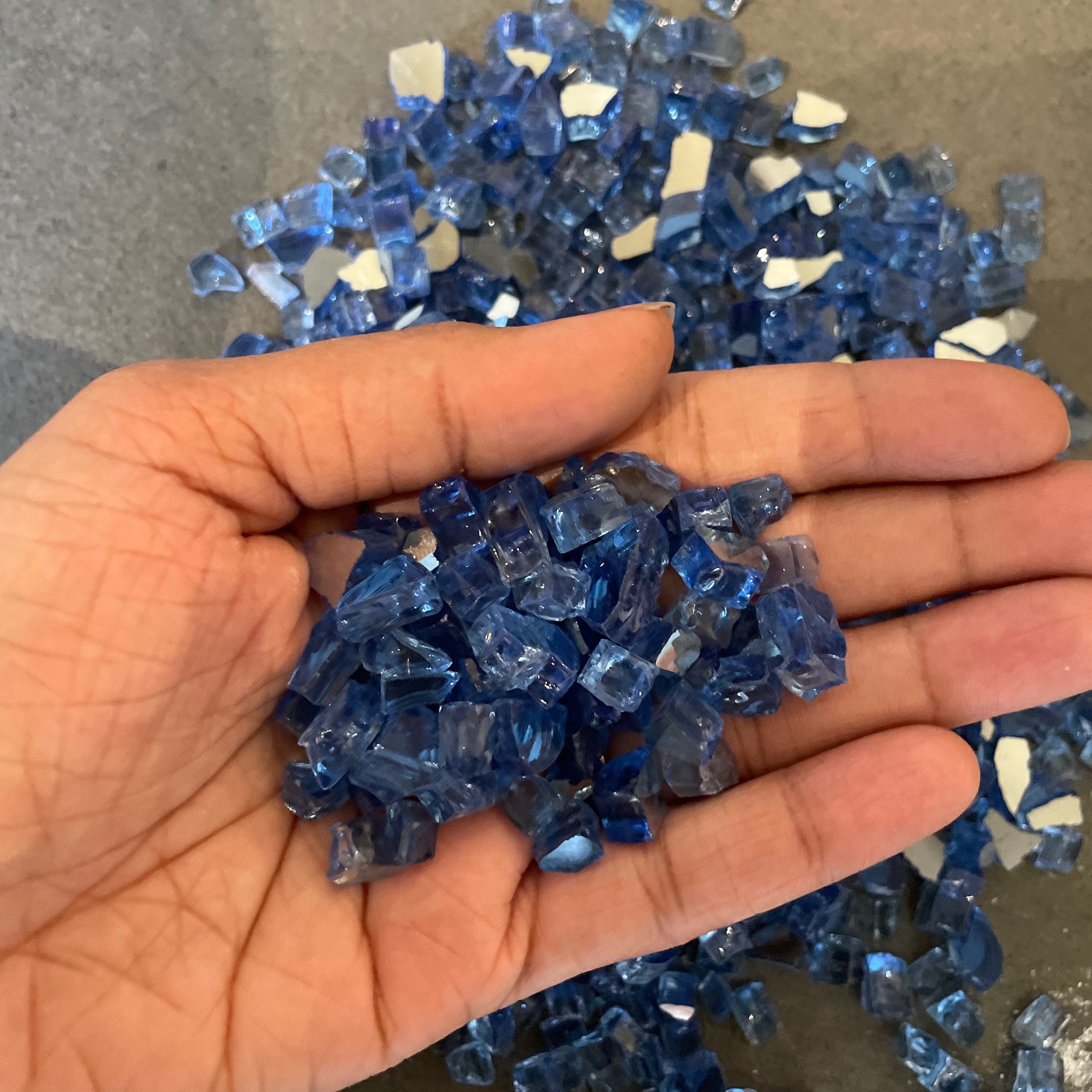 Blue Firepit Glass Stone 1 image 0