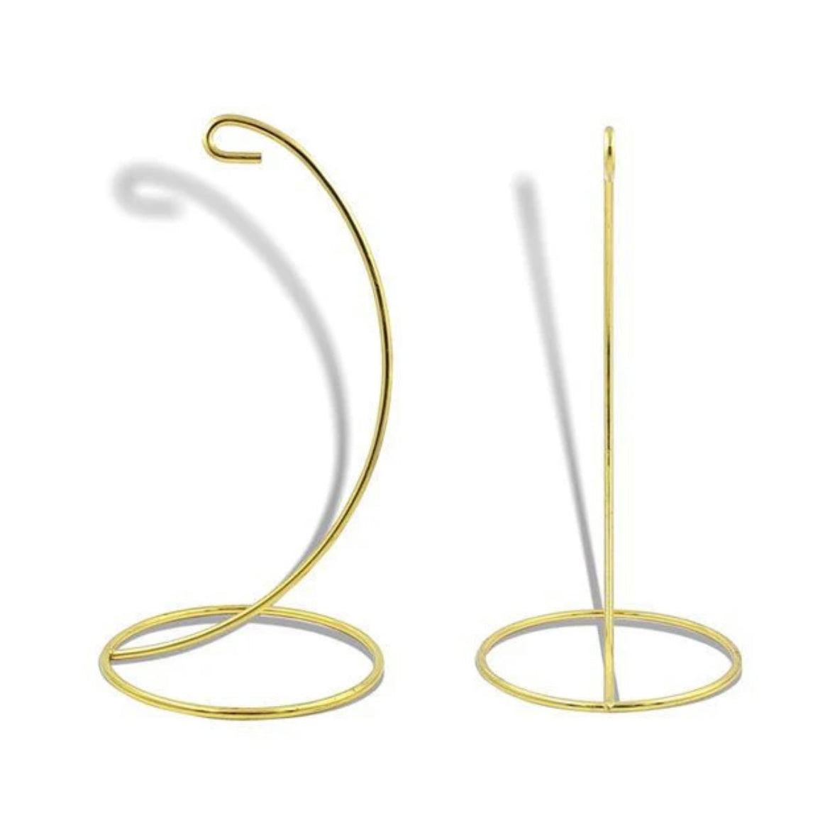 12" hanging gold metal stand image 1