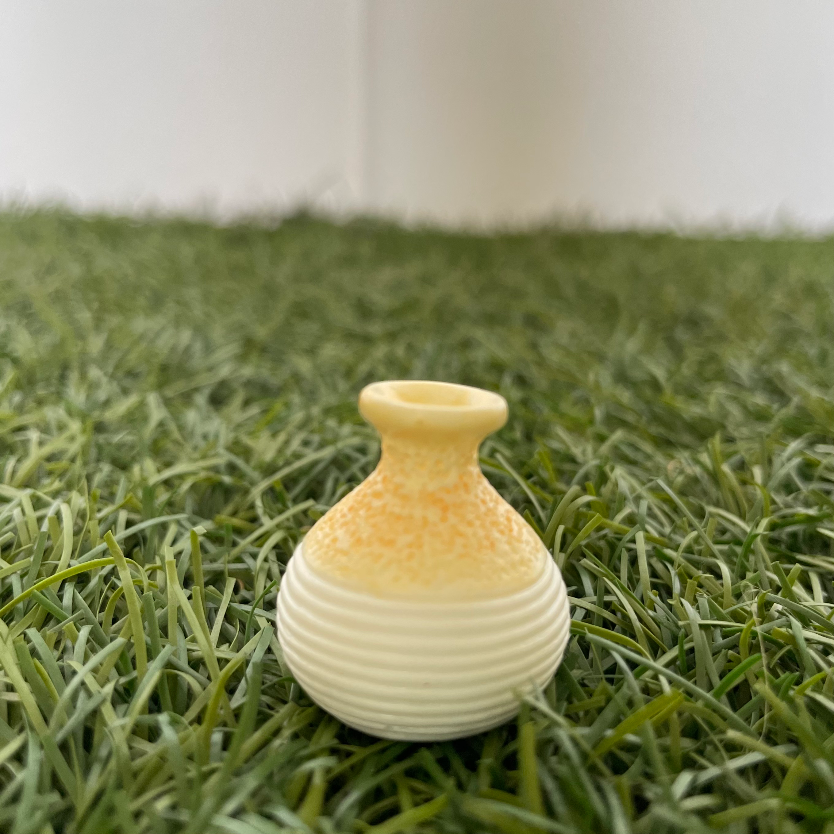 Mini Vase Orange with White Miniature 138 image 0