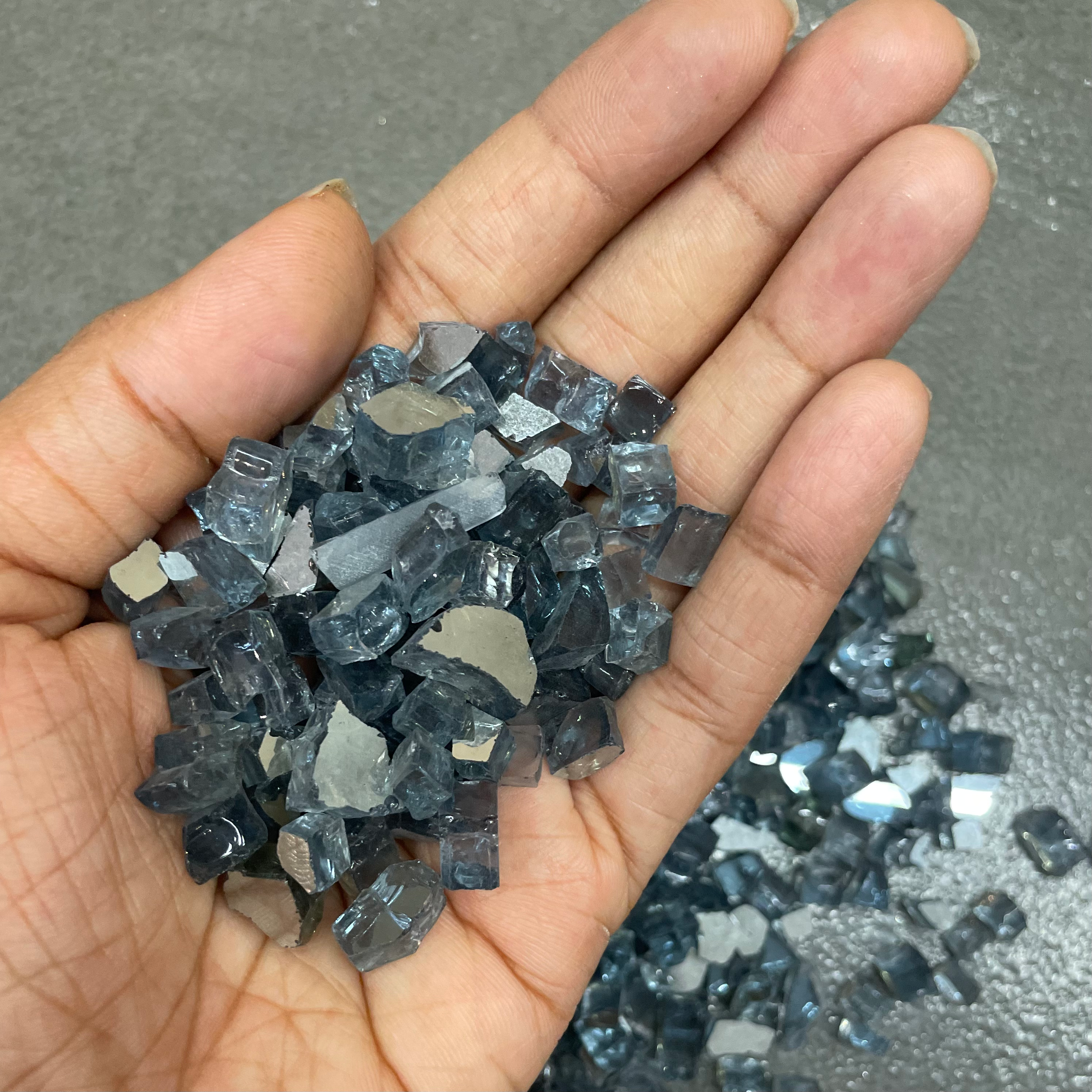 Light Gray Firepit Glass Stone 6 image 0