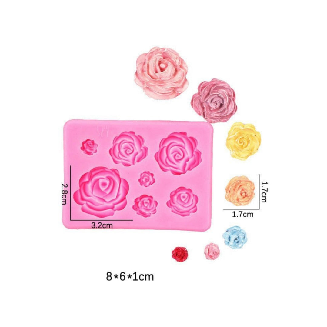 7 Cavity 3D Flower Mould image 0