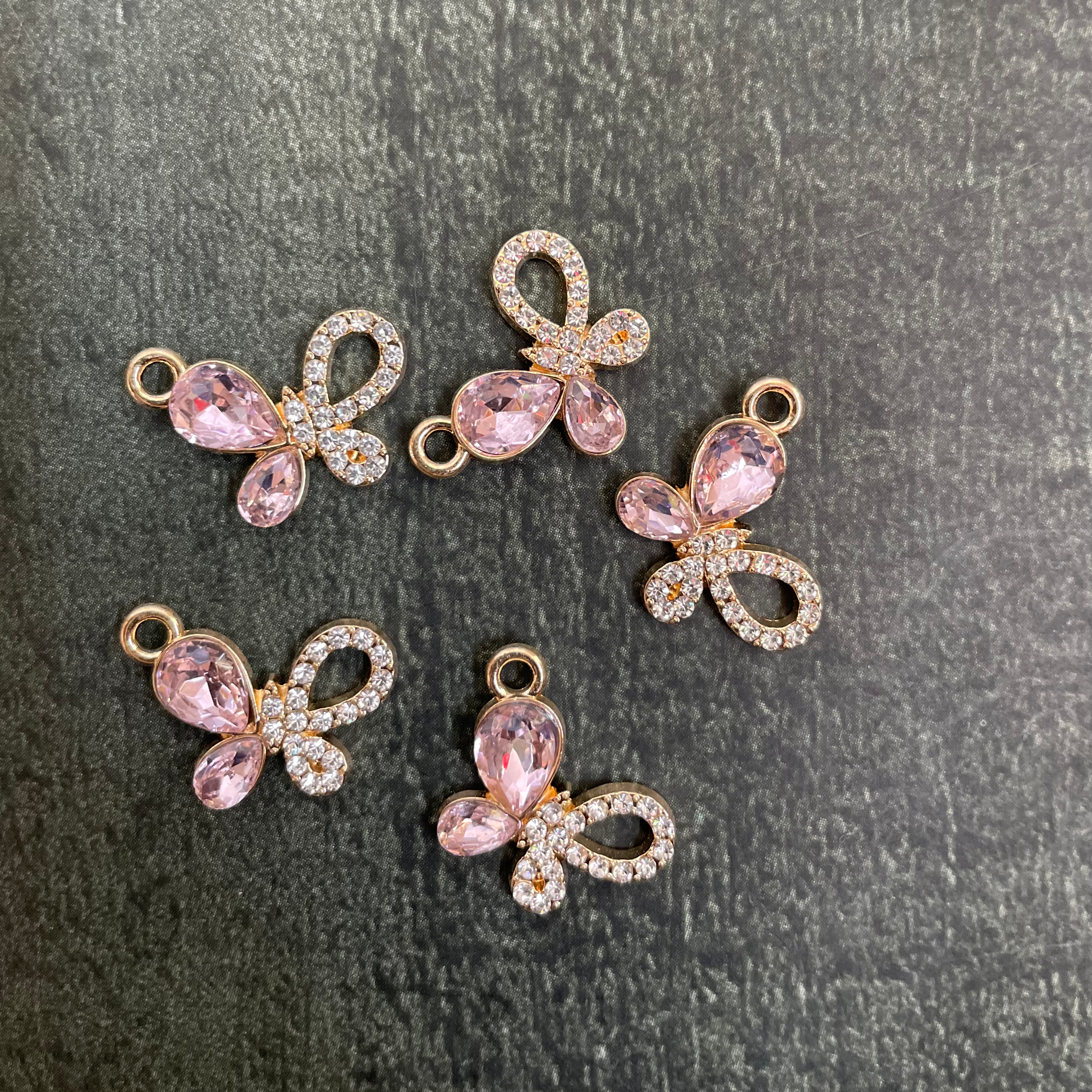 Butterfly charm with diamond 16 image 0
