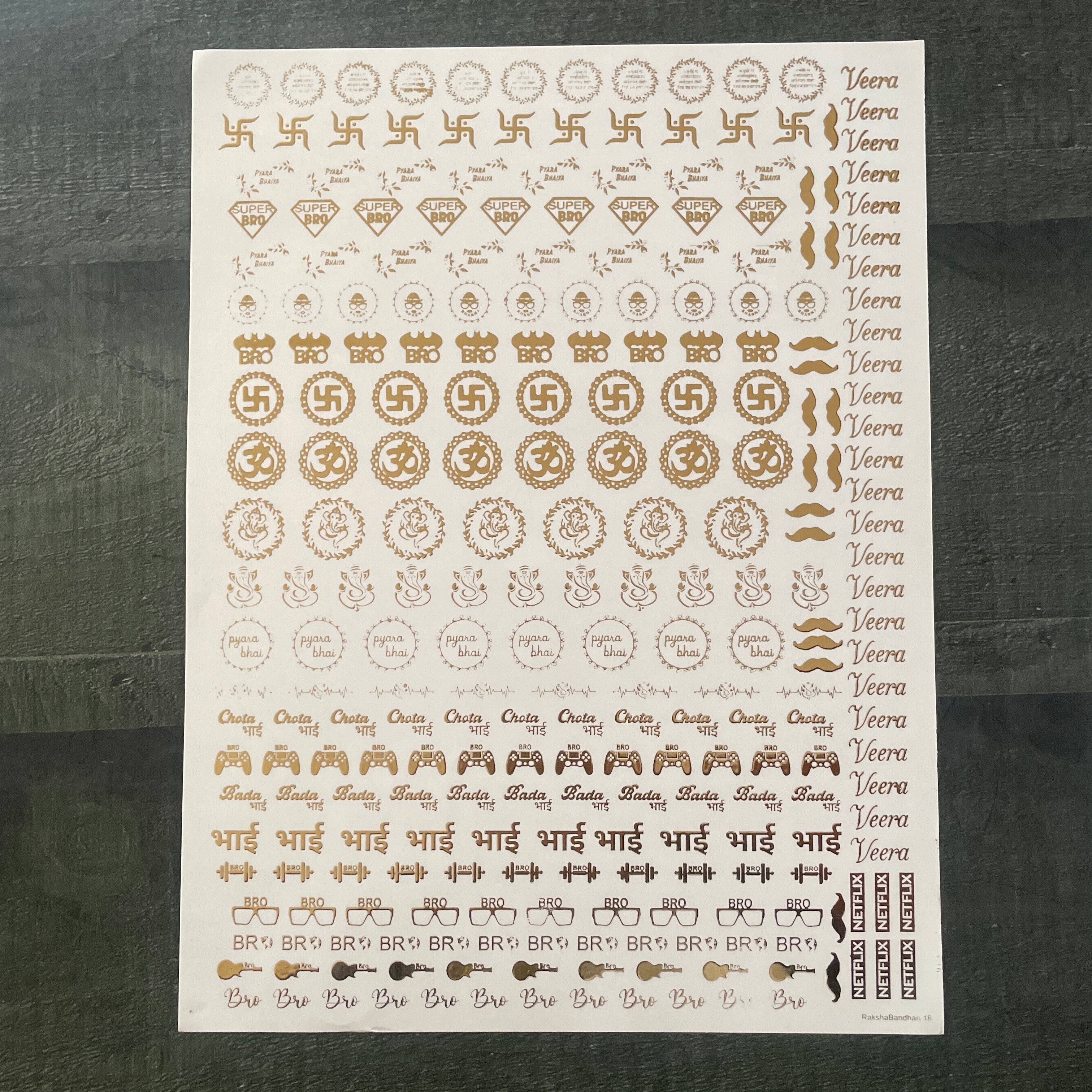 Rakhi embossed sticker 50 image 0