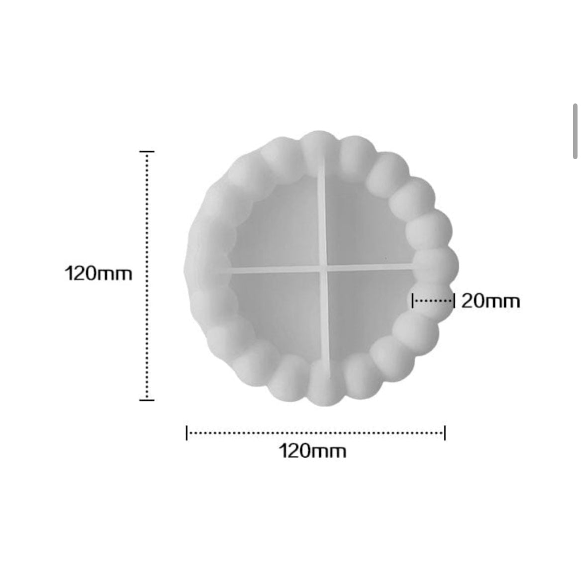 Round Shape with Round Bubble Border Mould image 2