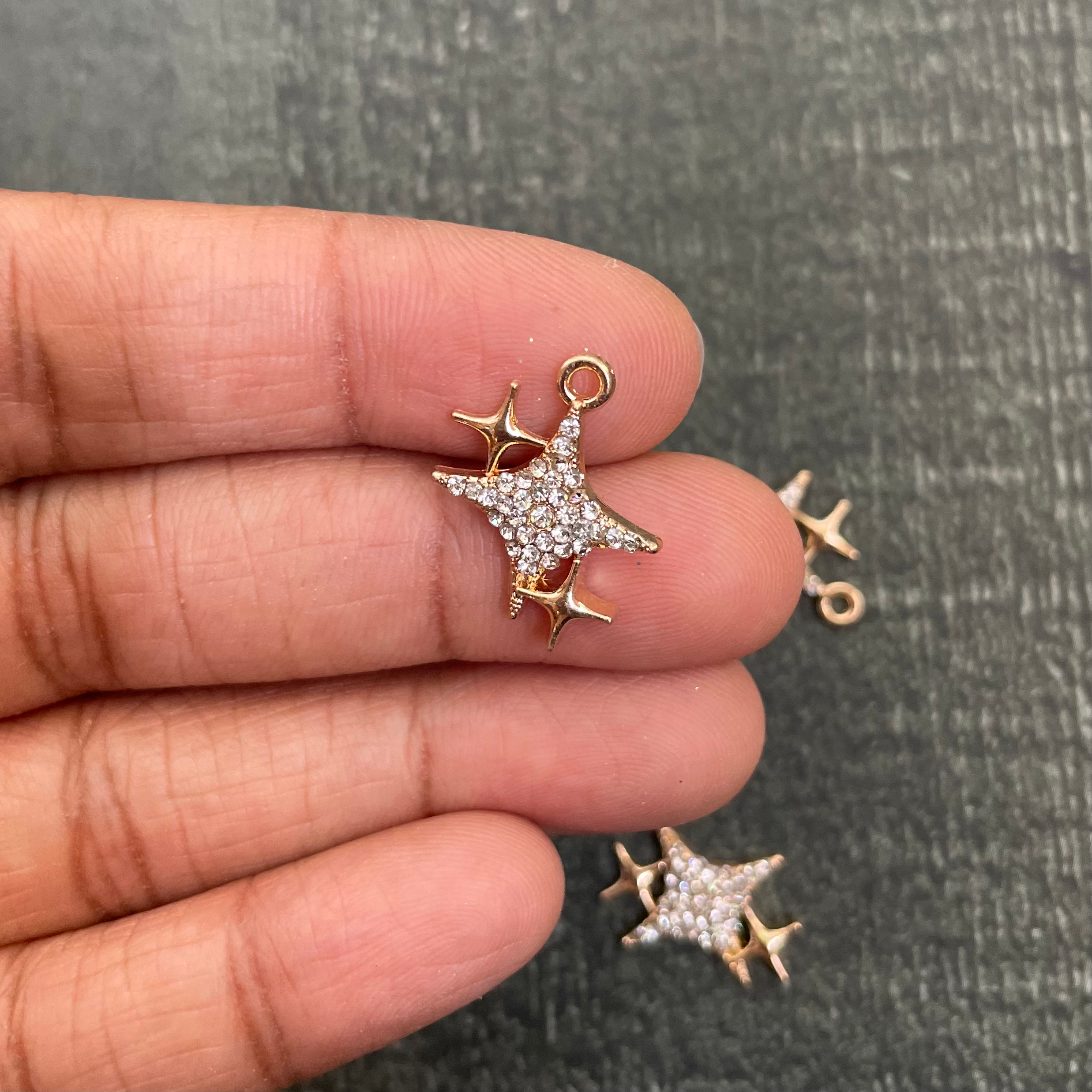 Star gold with diamond charm 3 image 1