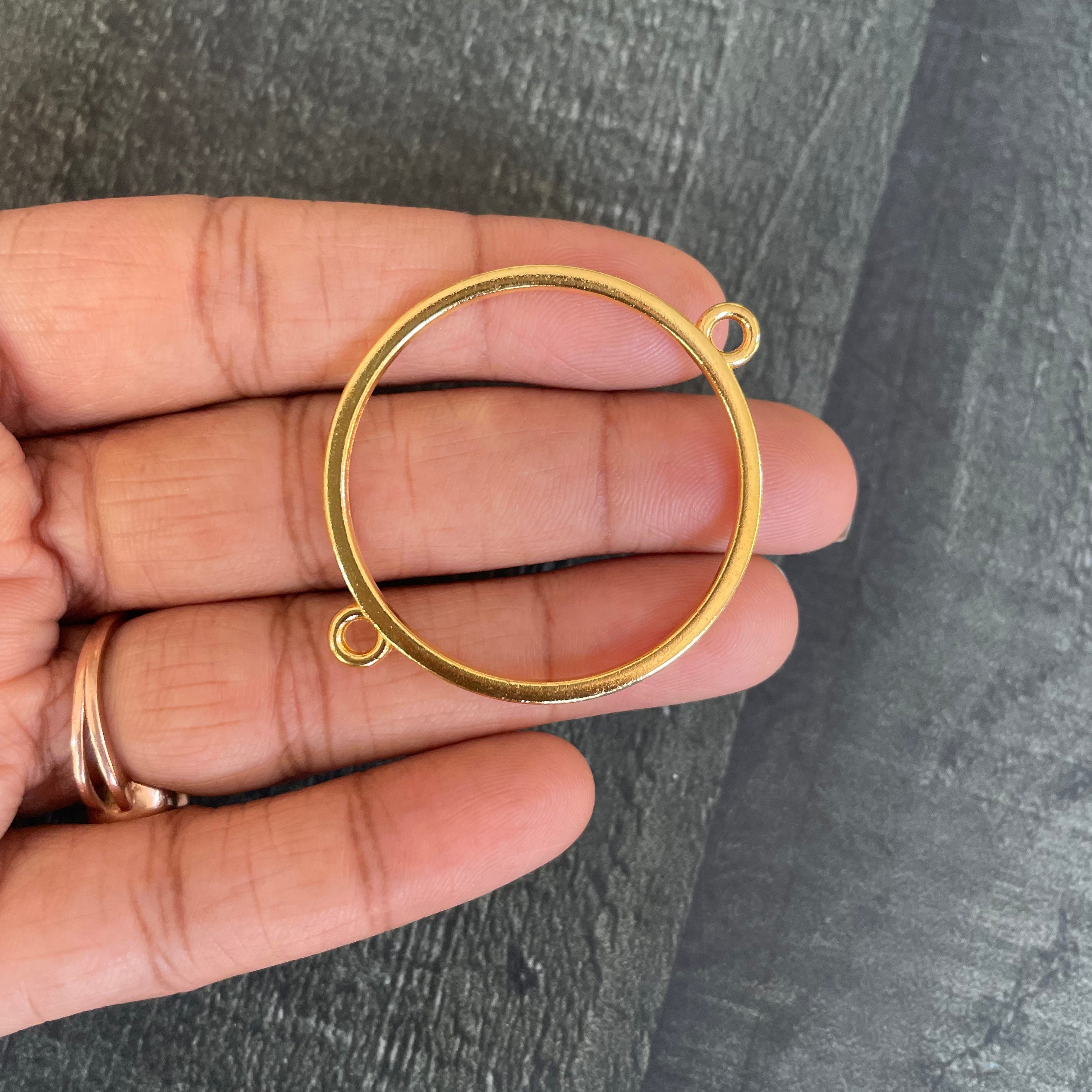 Big Round Golden Rakhi & Bracelet Bazel 26 image 0