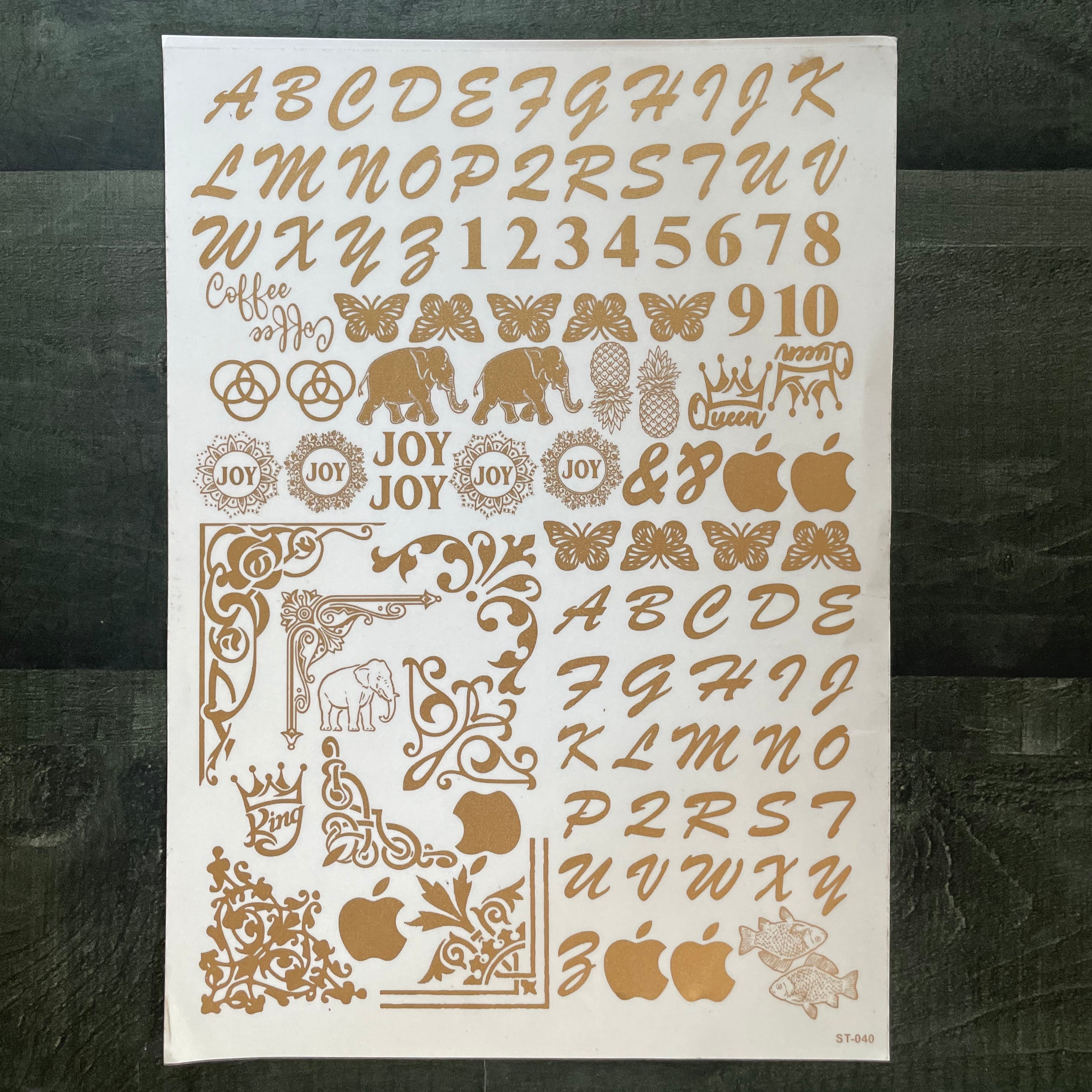 Alphabet embossed sticker 4 image 0