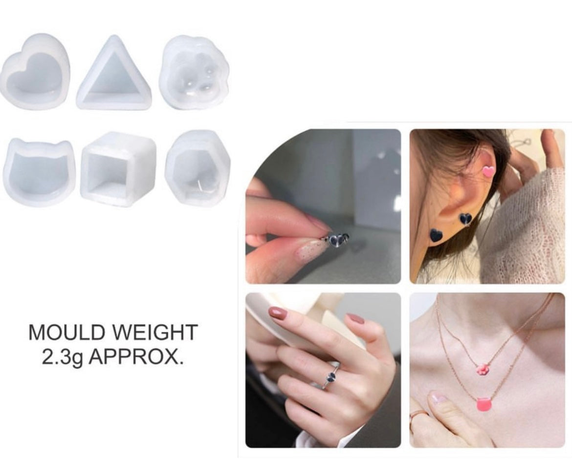6 pieces mini ear studs mould image 1