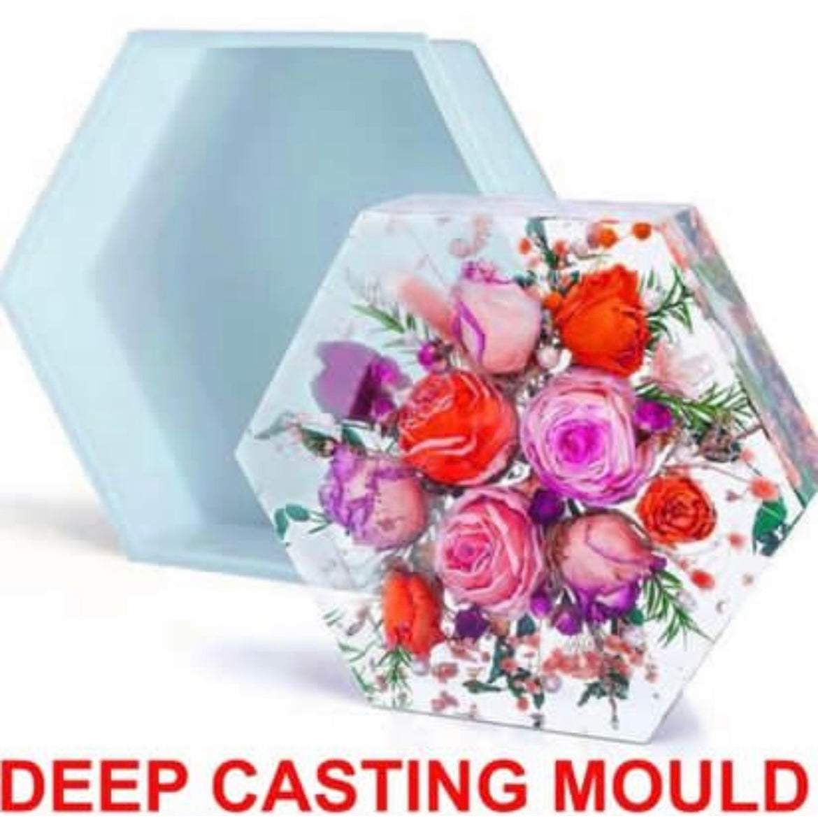 8" Hexagon deepcasting mould image 1