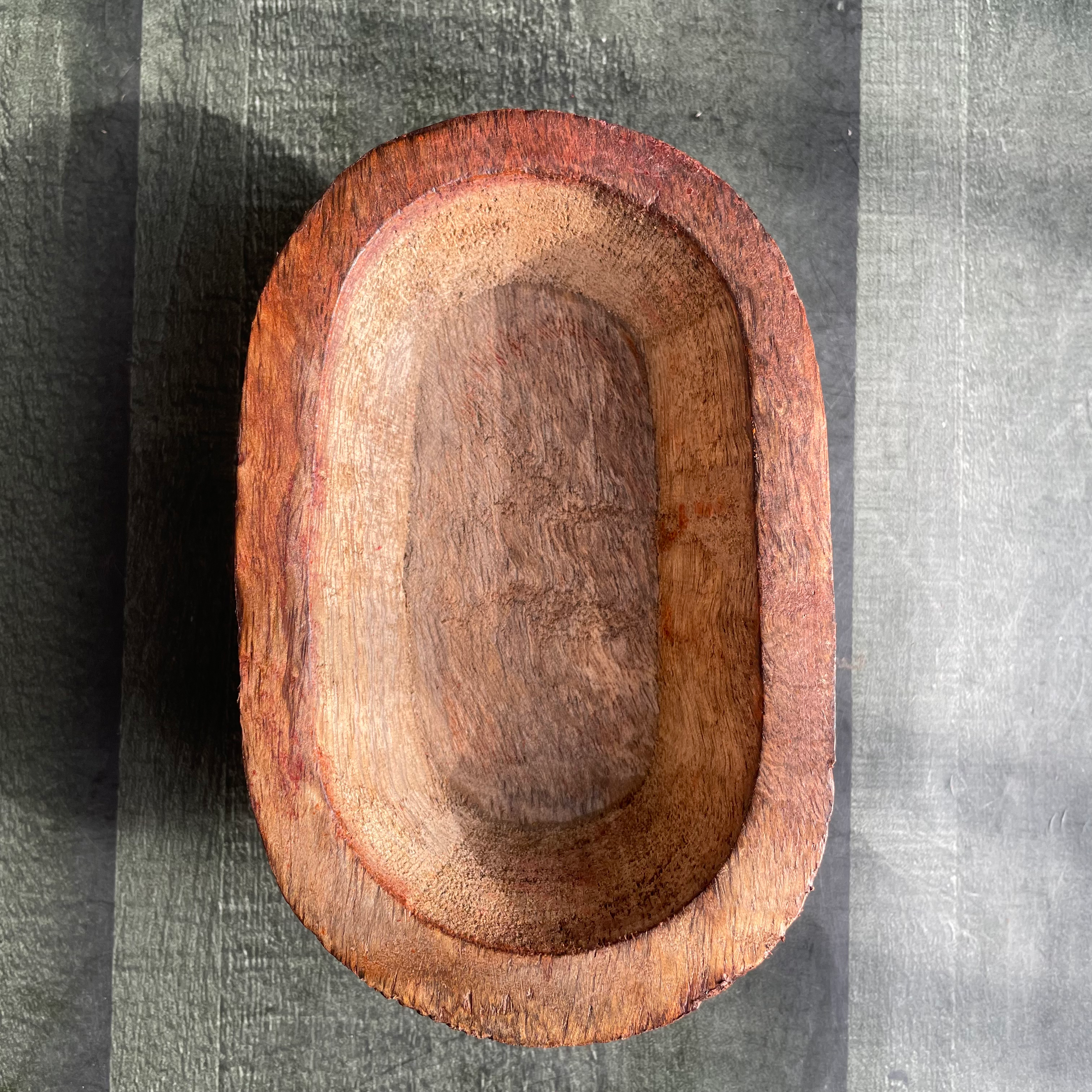Wooden Candle Oval Boat Bowl 6*4” image 0