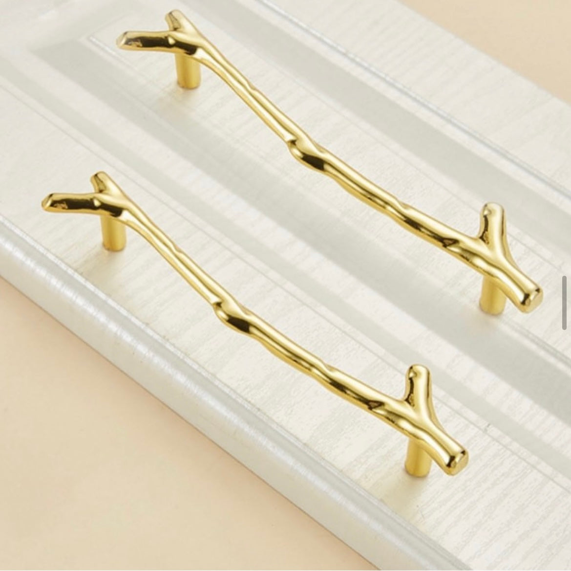6" gold metal handle set of 2 image 0