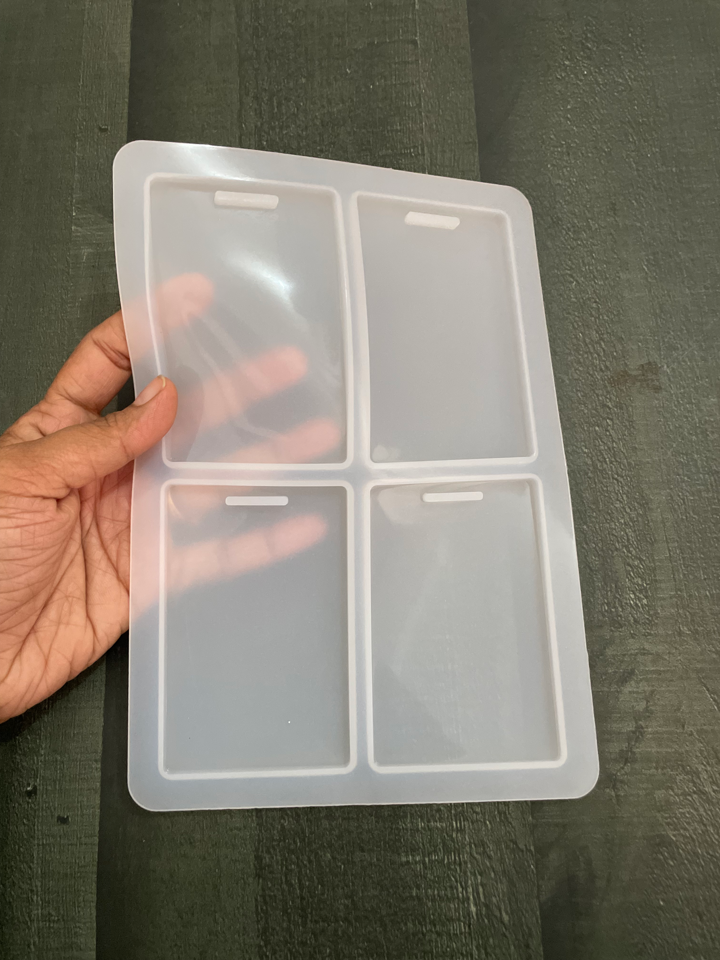 4 Cavity Luggage Tag Mould image 1