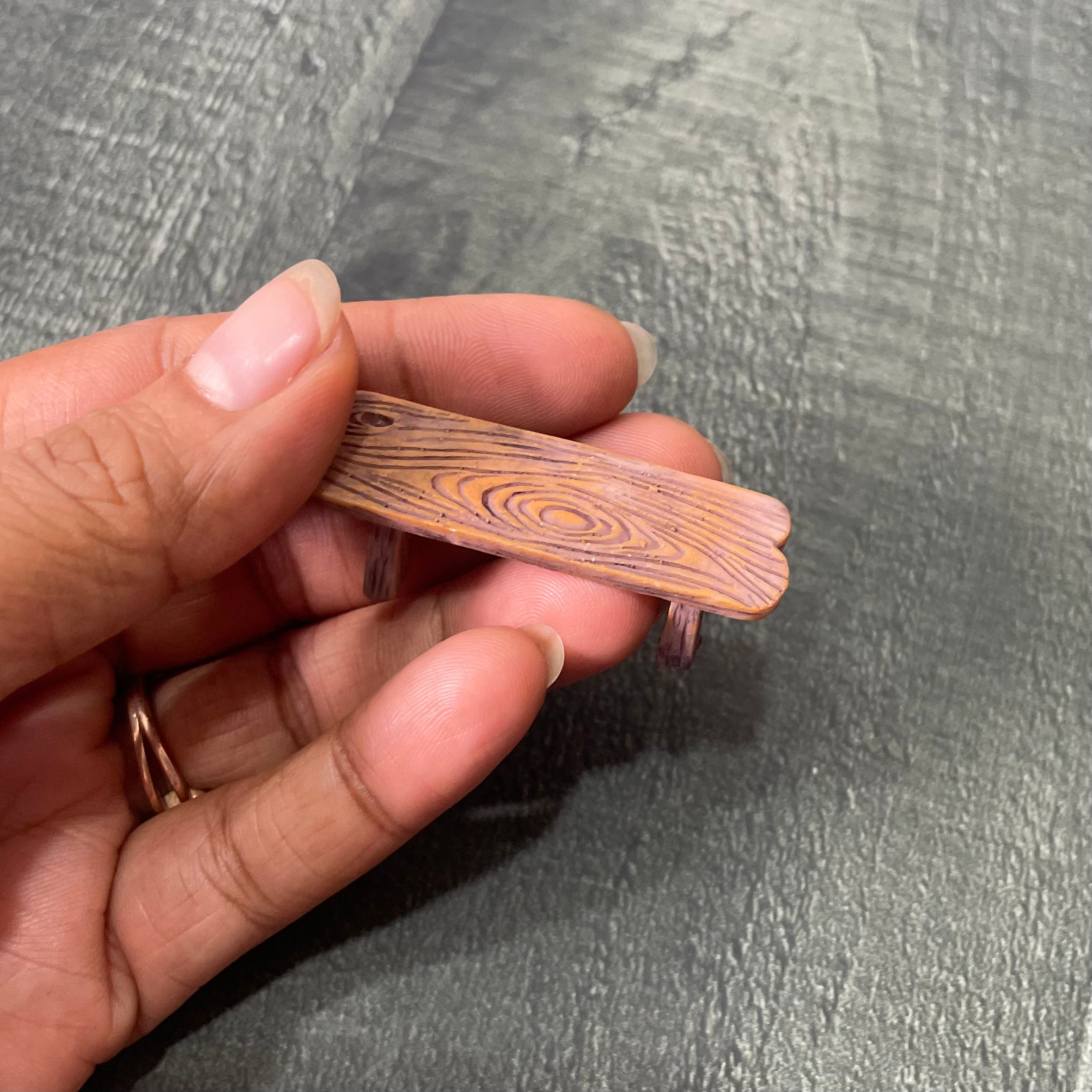 Micro Wooden Bench Miniature 173 image 2