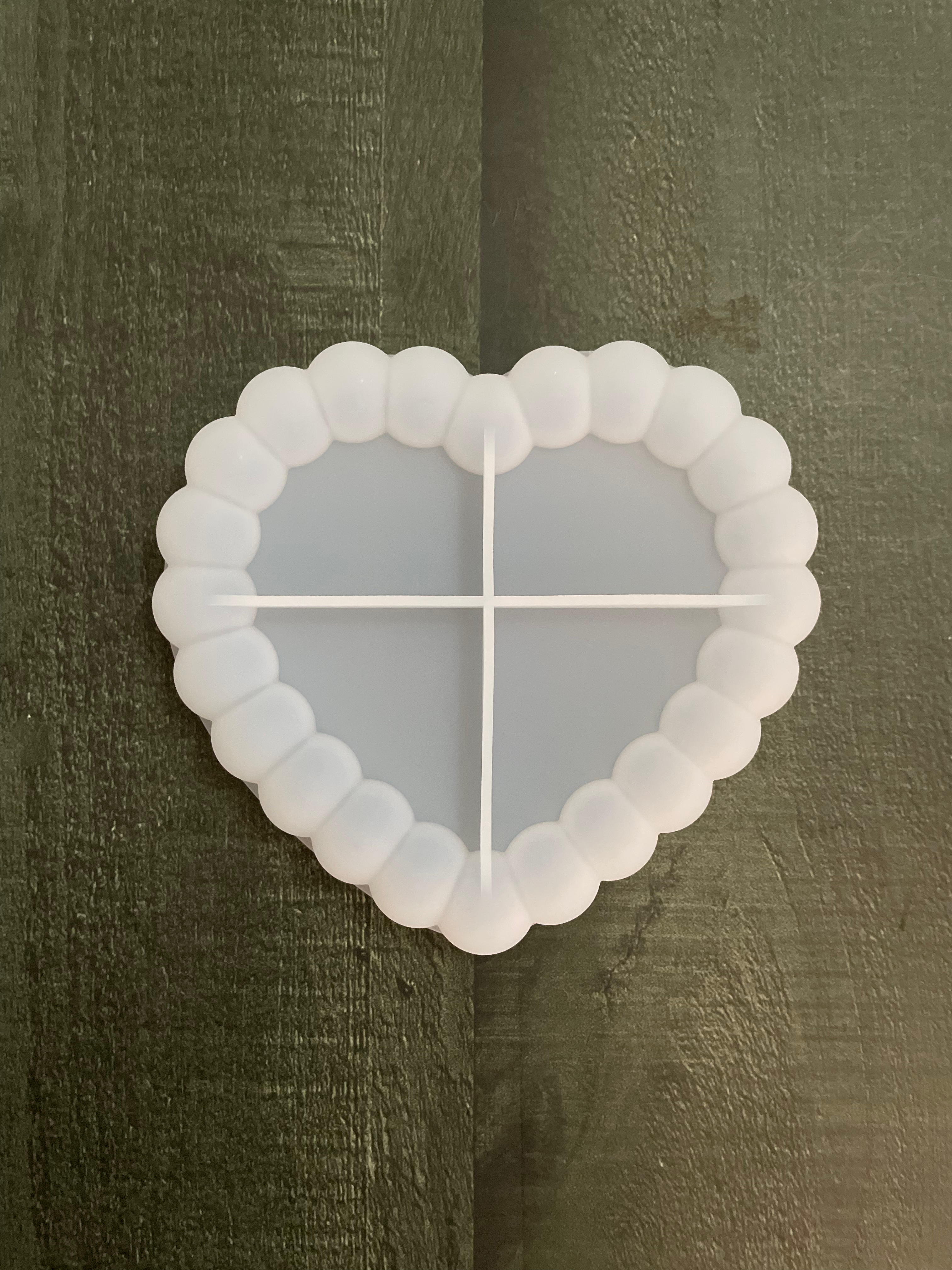 Heart shape with Round Bubble Border Mould image 0