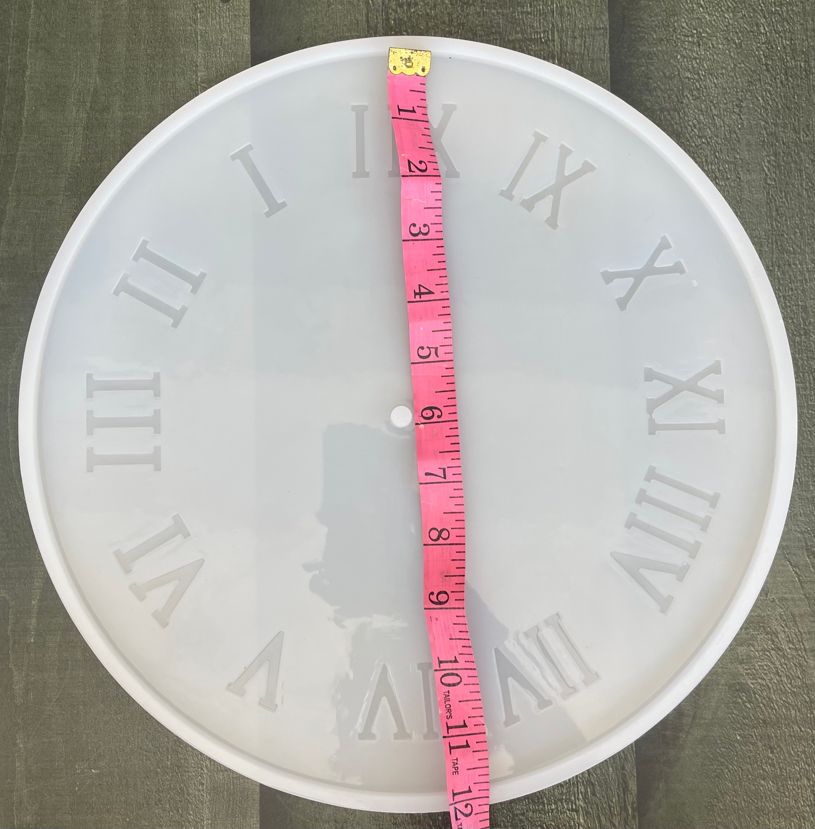 12" roman clock mould image 1