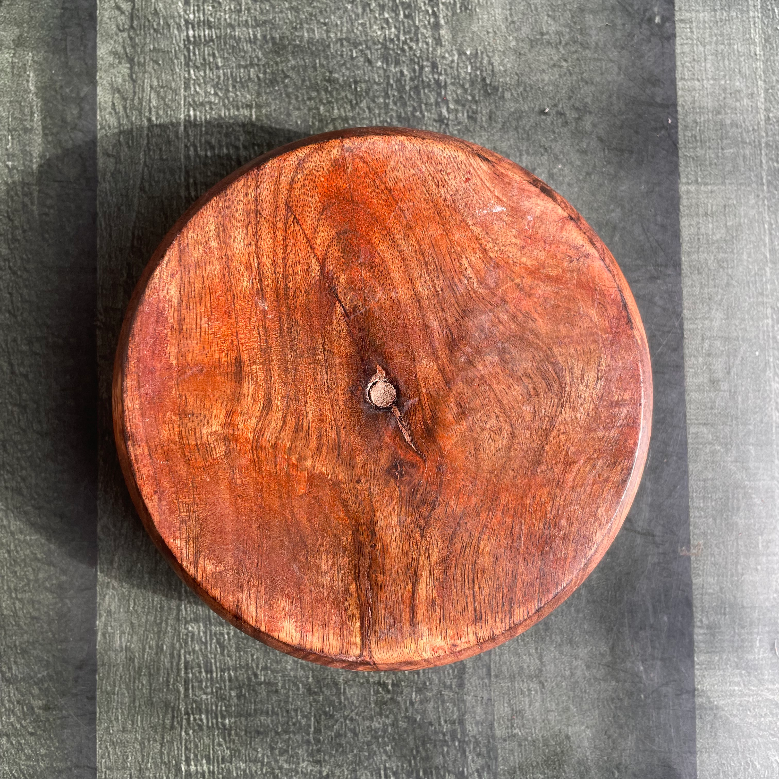 Wooden Candle Round Curve Bowl 5” image 1