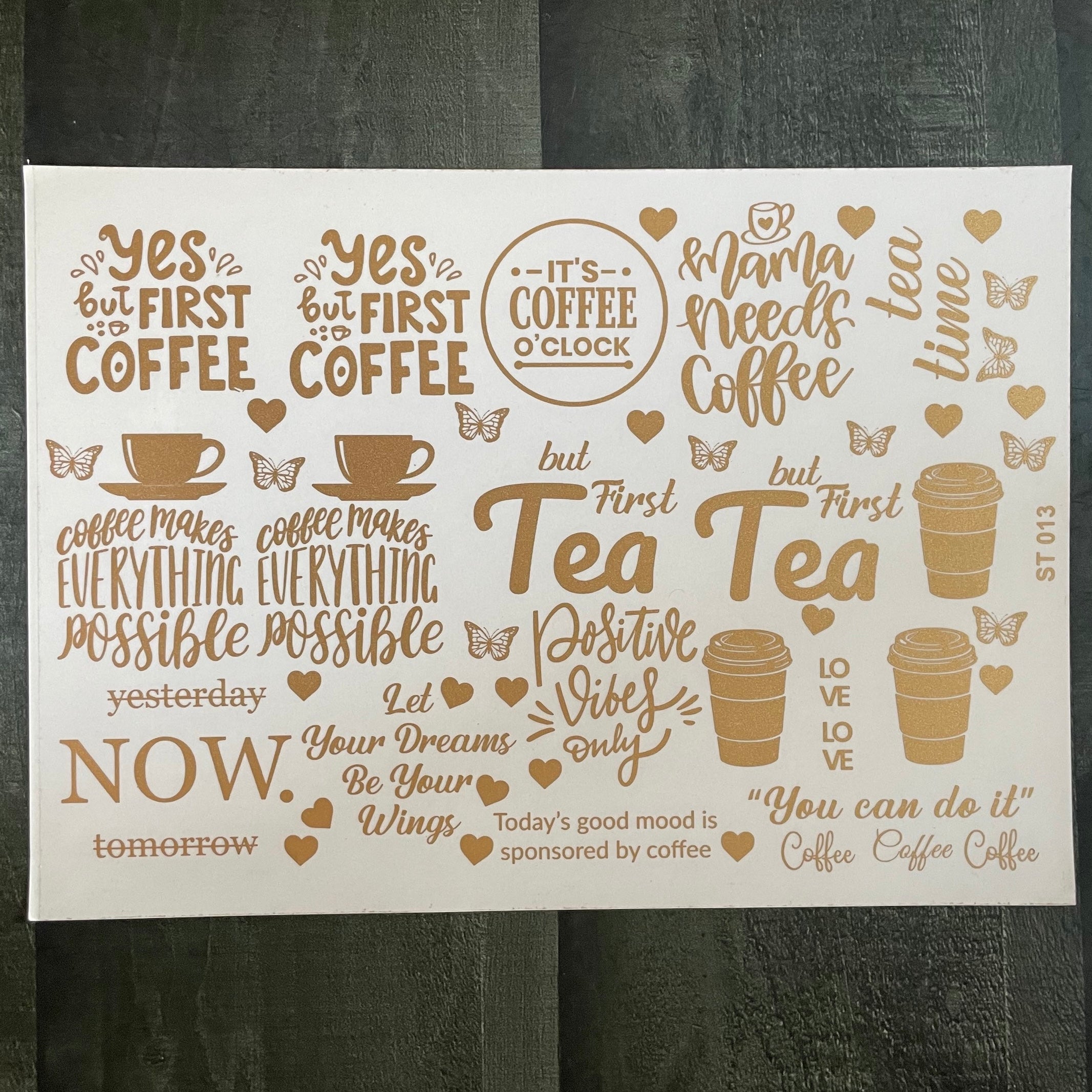 Coaster embossed sticker 12 image 0
