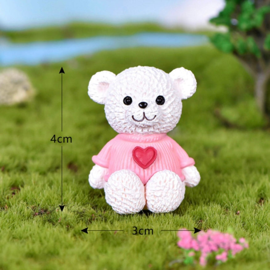 White teddy bear with pink t-shirt miniature 21 image 0