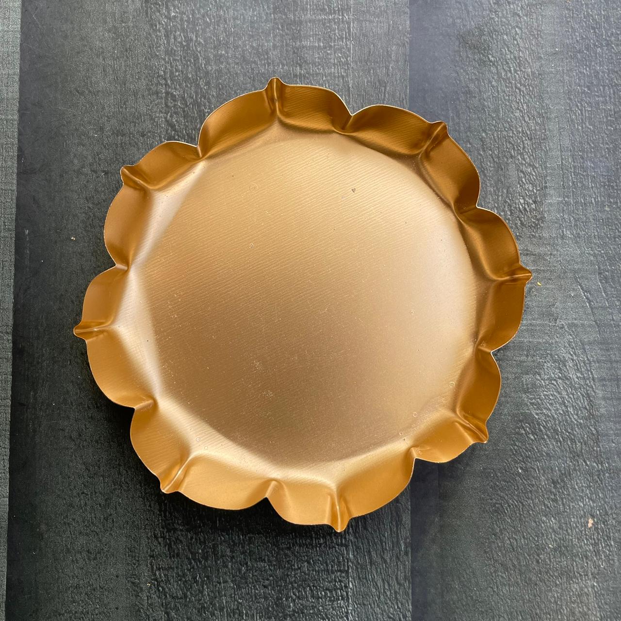 Lotus Urli Candle Metal Base 3.5" image 0